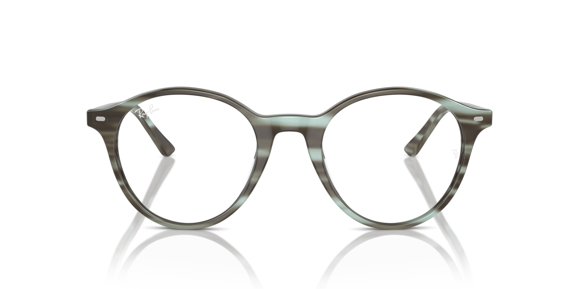 RB5430 Striped Green AcetatEyeglass Frames von B24, Vorderansicht