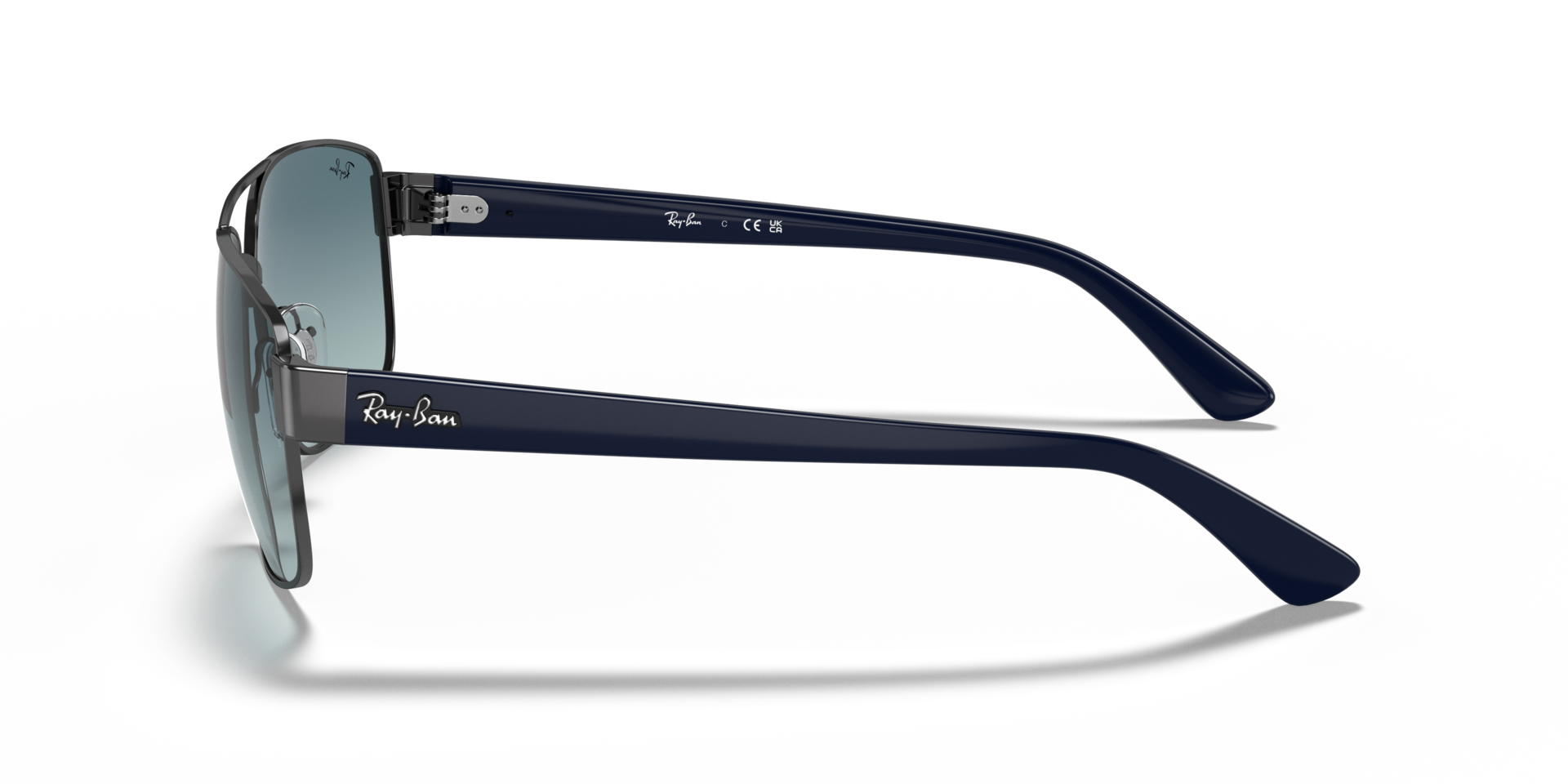 RB3663 Staalgrijs MetaalSunglass Frames van B24, Zijaanzicht