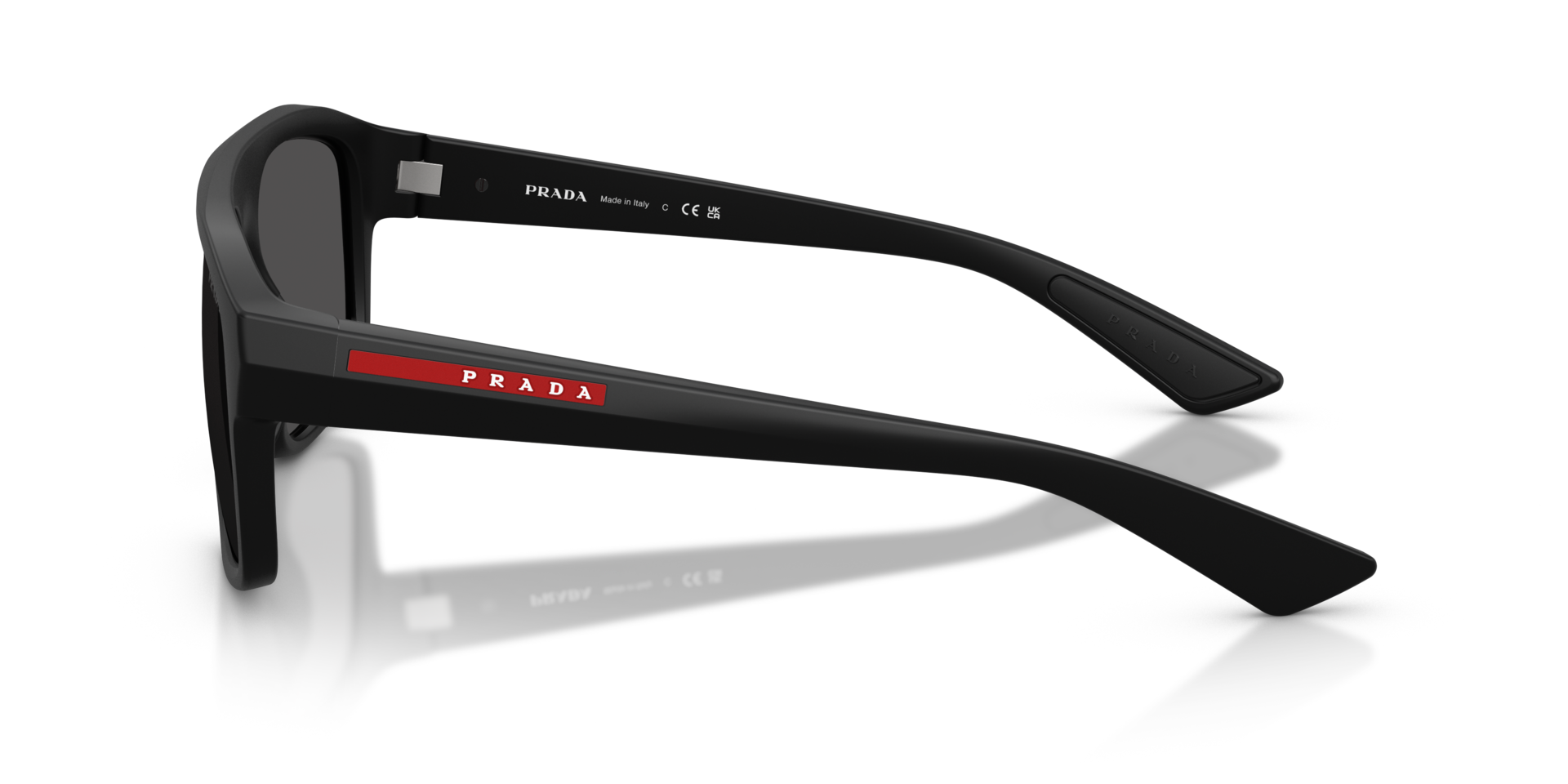 PS B02S Matzwart KunststofSunglass Frames van B24, Zijaanzicht