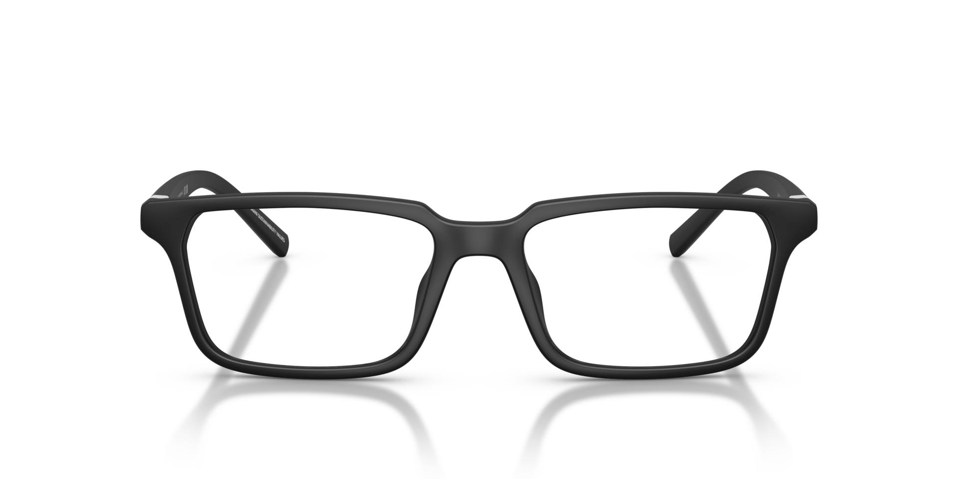 AX3137U Matzwart KunststofEyeglass Frames van B24, Vooraanzicht