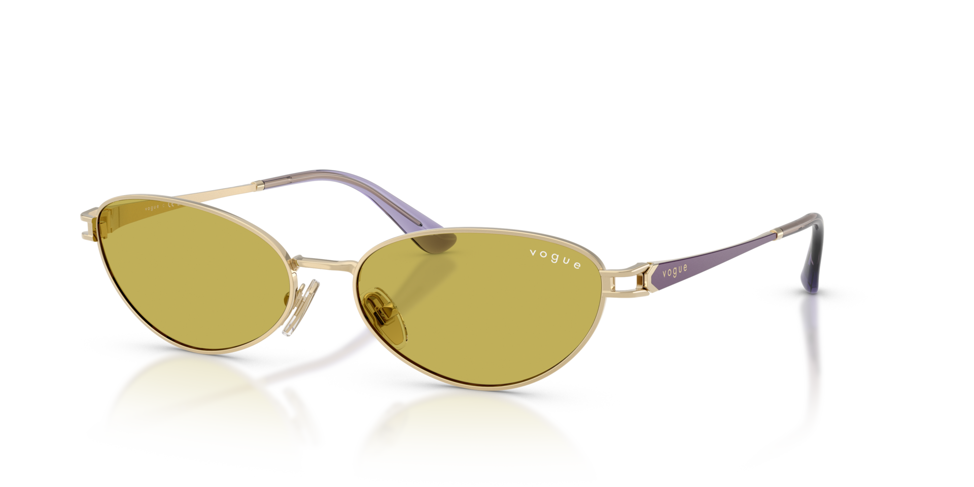 VO4369S Hellgold MetallSunglass Frames von B24, Dreiviertelansicht