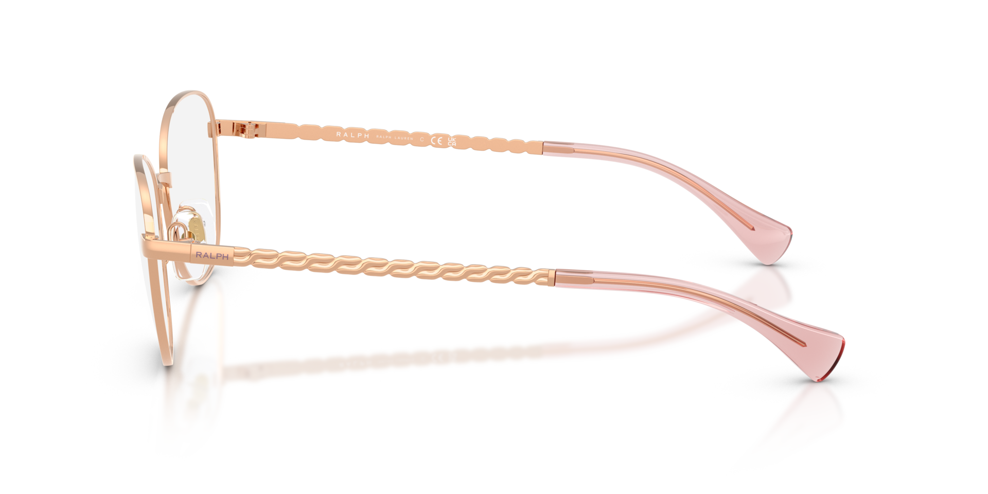 RA6063 Roségoud MetaalEyeglass Frames van B24, Zijaanzicht