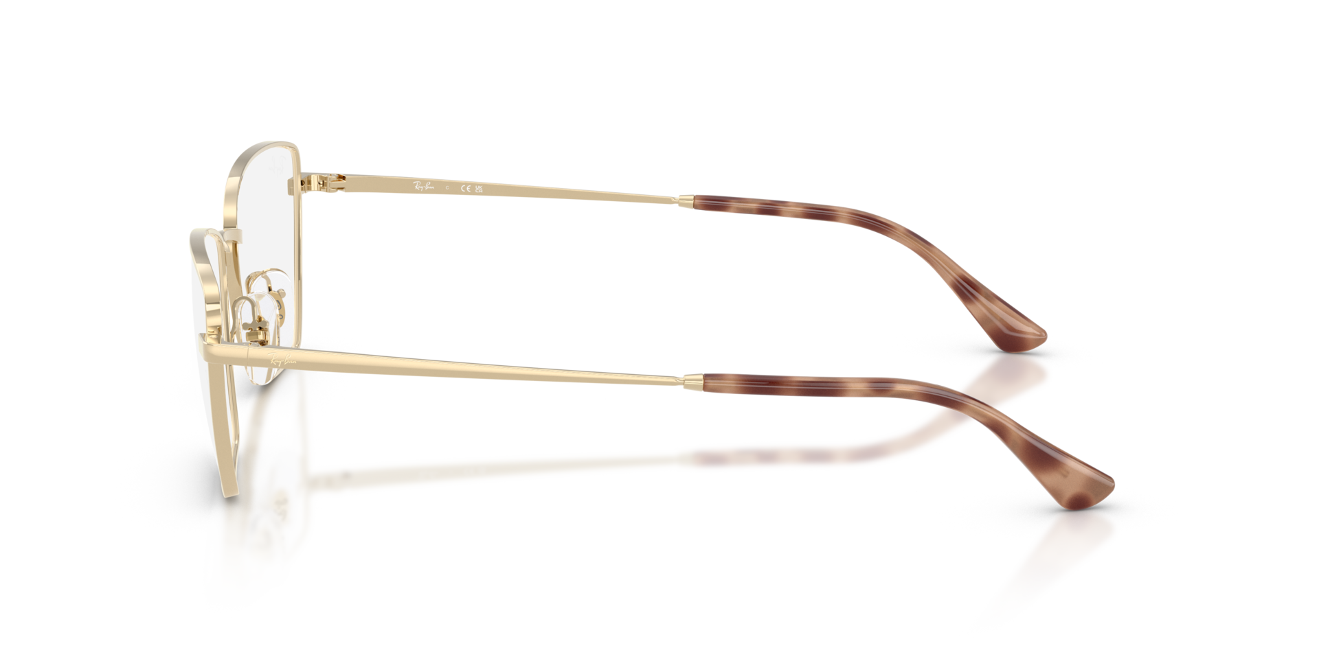 RB6552 Hellgold MetallEyeglass Frames von B24, Seitenansicht