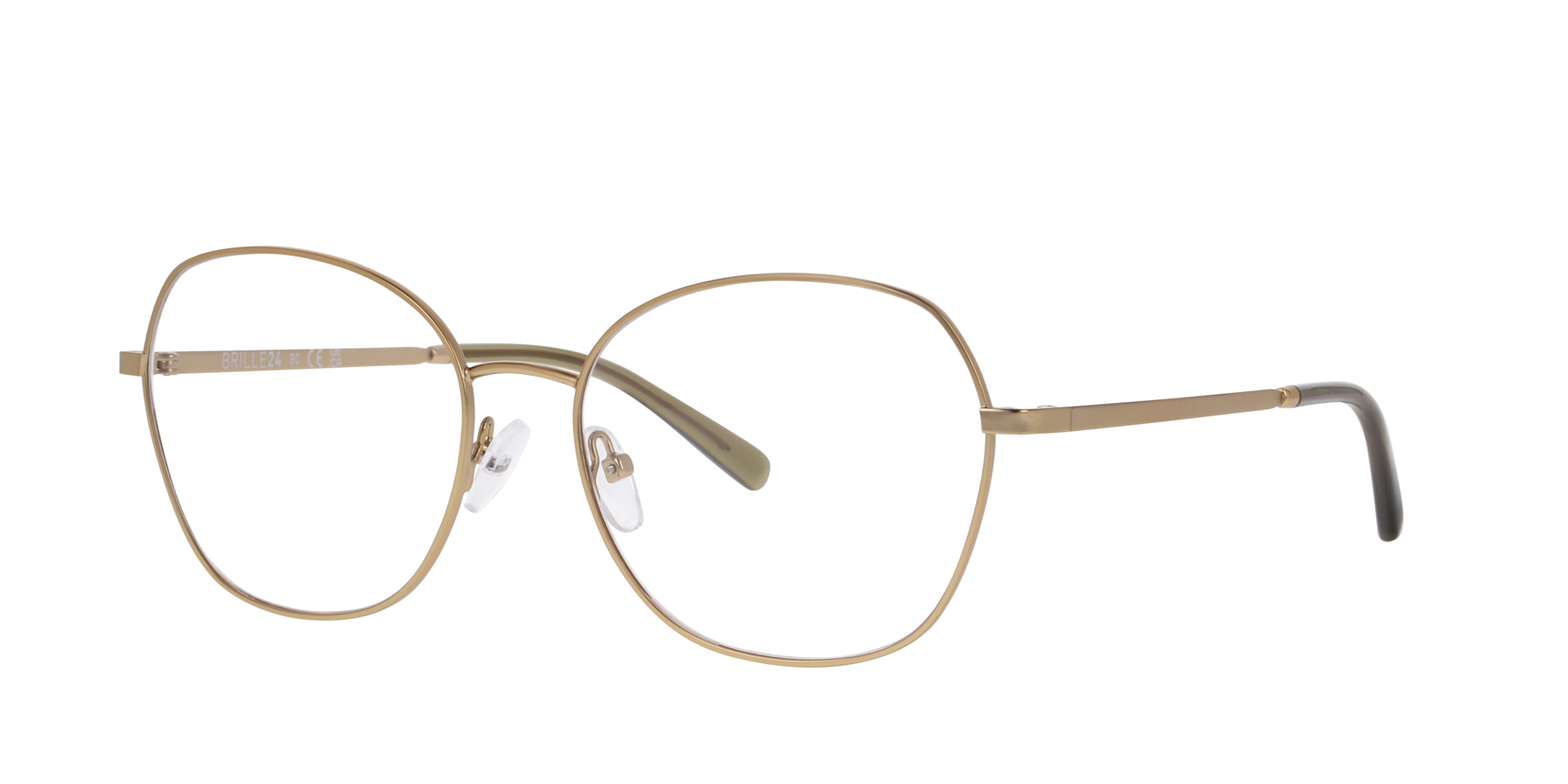 Athen Gold MetallEyeglass Frames von B24, Dreiviertelansicht