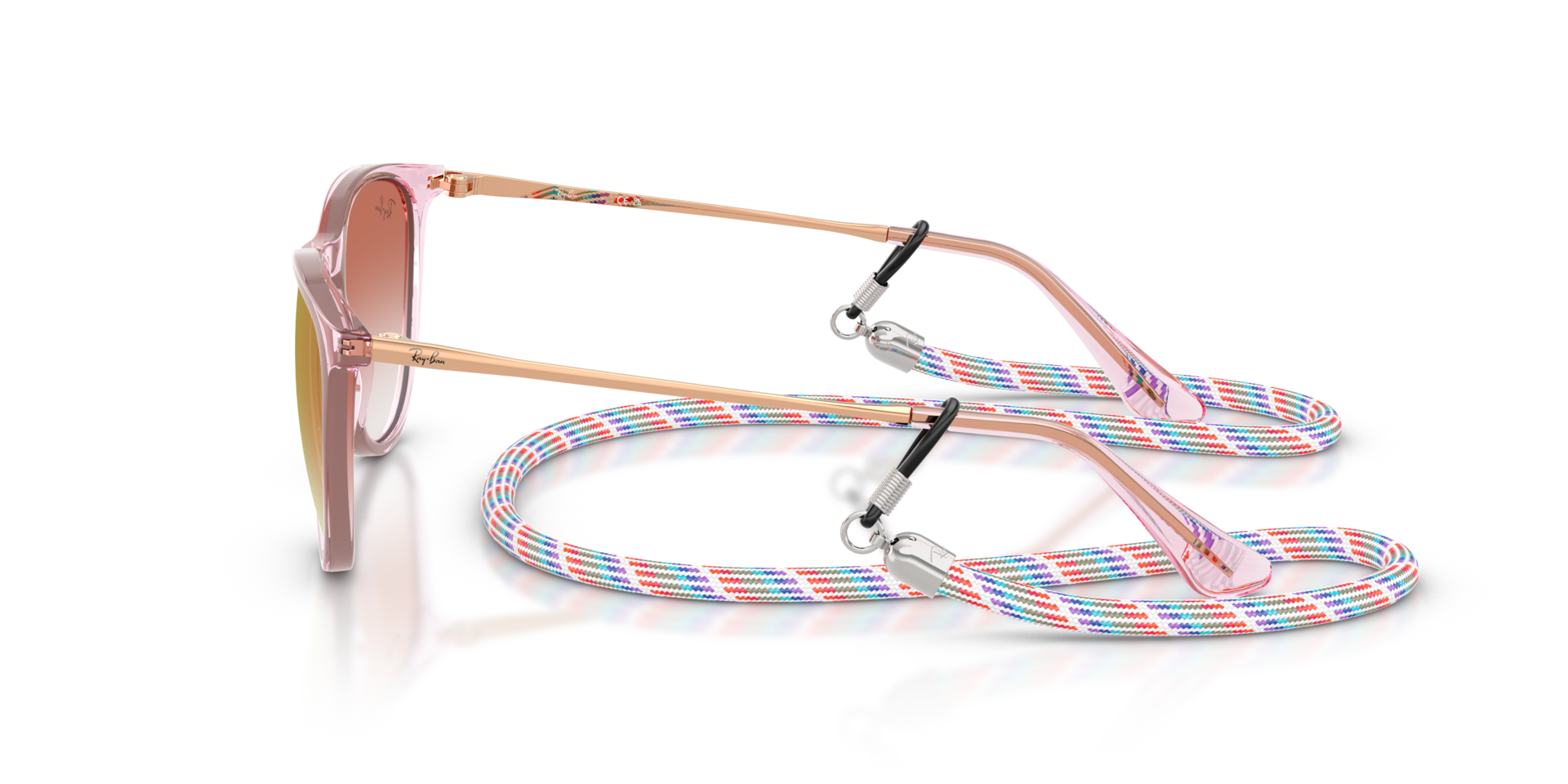 RB9060S Violett transparent KunststoffSunglass Frames von B24, Seitenansicht