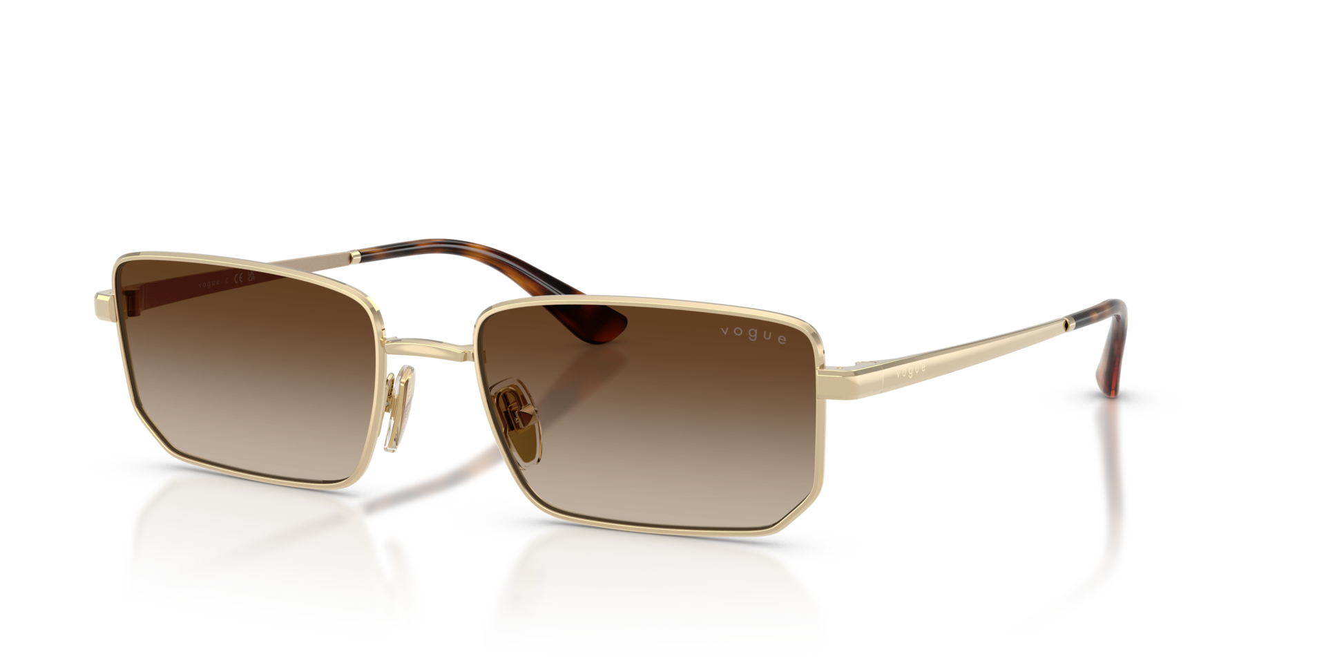 VO4352S Hellgold MetallSunglass Frames von B24, Dreiviertelansicht
