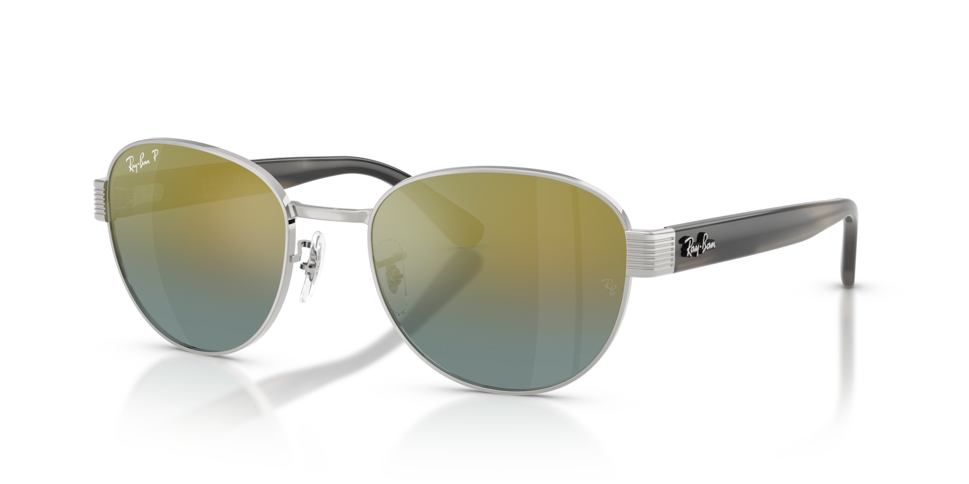 RB3766CH Zilver MetaalSunglass Frames van B24, Hoekweergave
