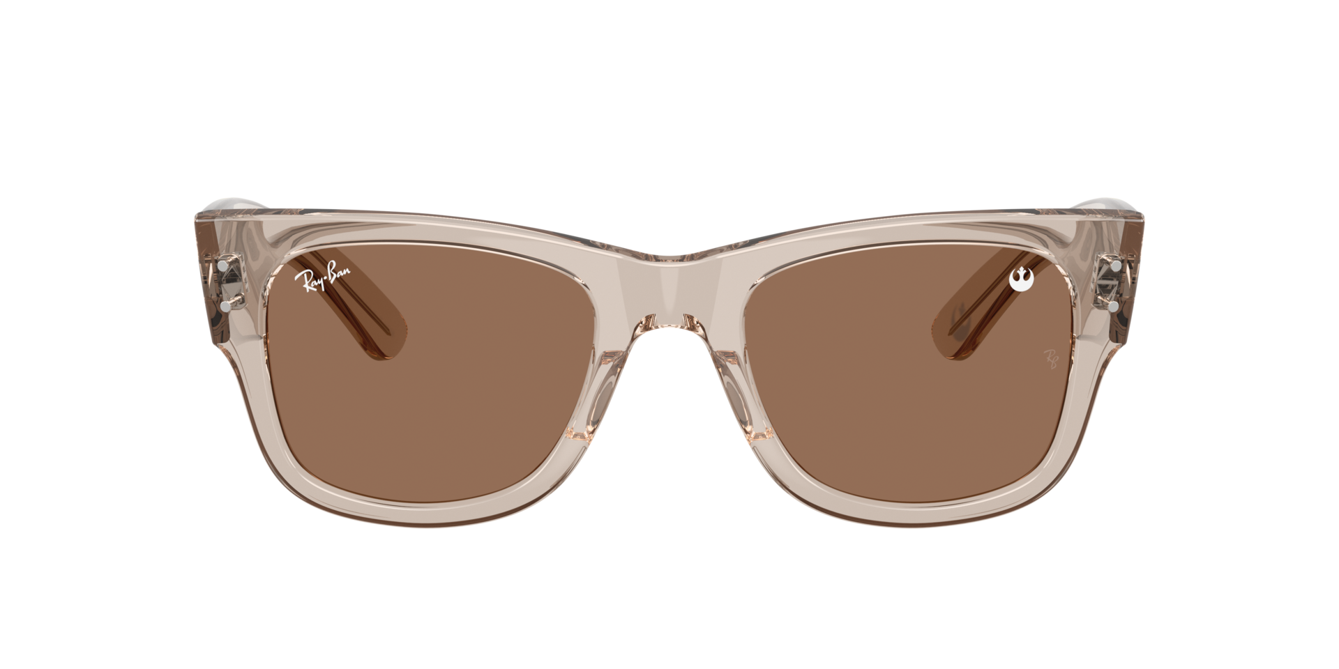 Ray-Ban Star Wars™ – The Rebel Alliance Mega Wayfarer Transparant lichtbruin KunststofSunglass Frames van B24, met getinte lenzen