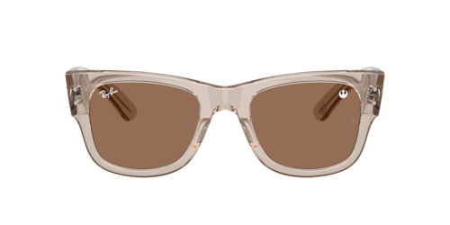 Ray-Ban - Ray-Ban Star Wars – The Rebel Alliance Mega Wayfarer, Hellbraun transparent/Transparent Light Brown, Größe: Large