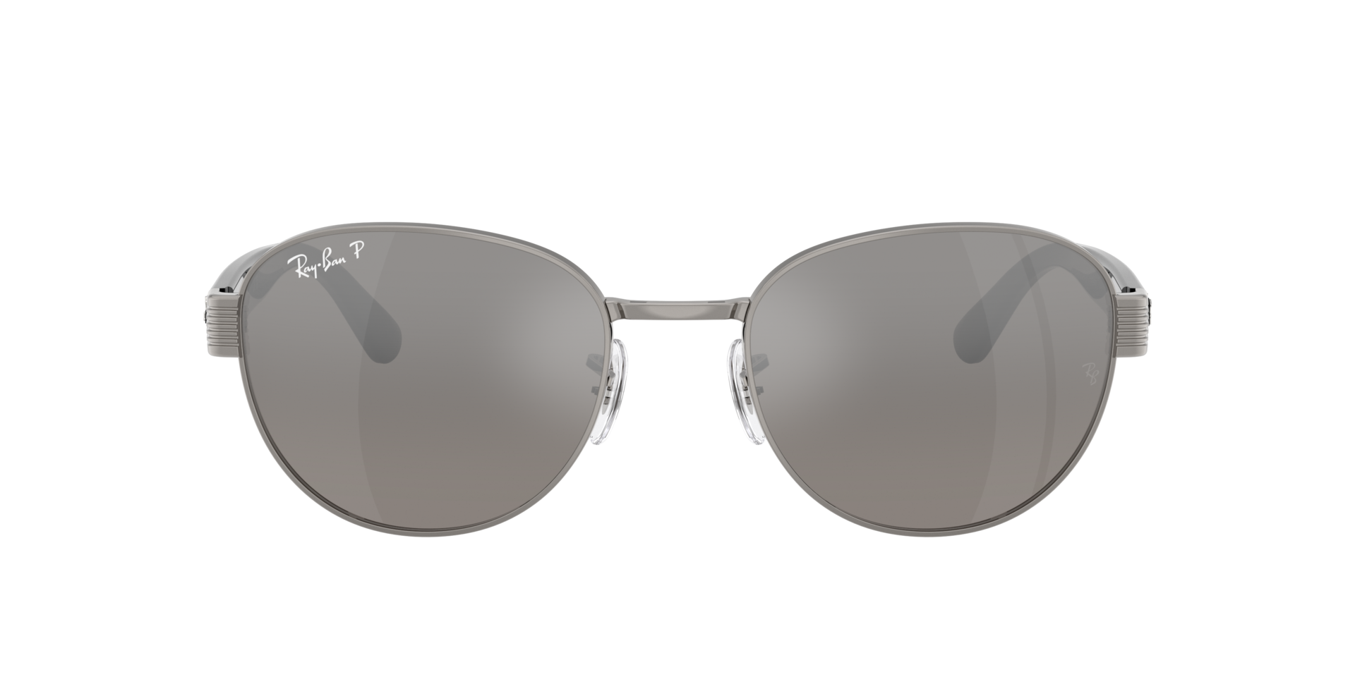 RB3766CH Staalgrijs MetaalSunglass Frames van B24, met getinte lenzen