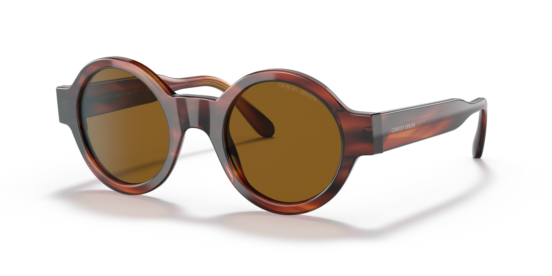 AR 903M Havana gestreift AcetatSunglass Frames von B24, Dreiviertelansicht