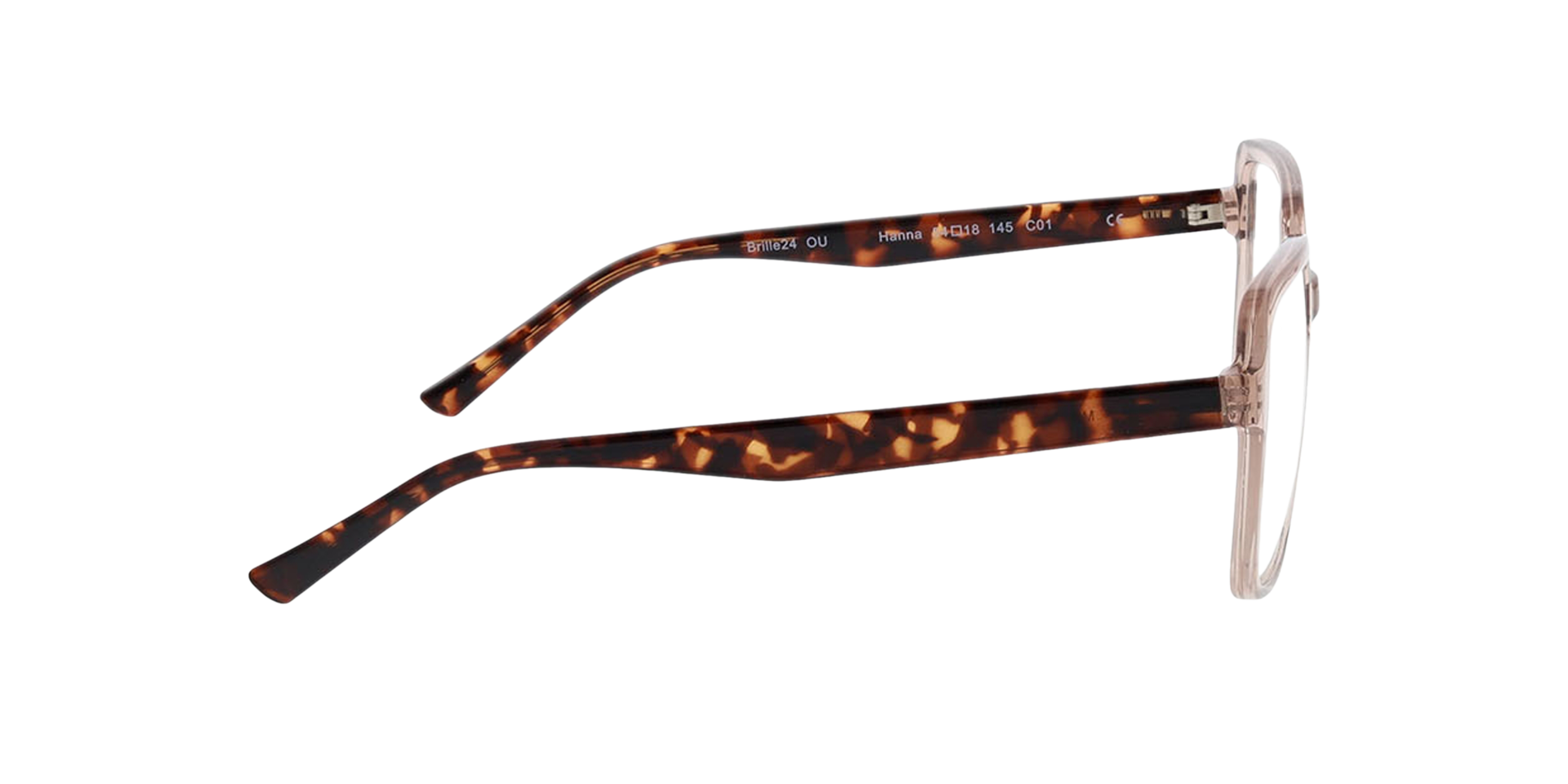Hanna Kristal lichtroze KunststofEyeglass Frames van B24, Zijaanzicht