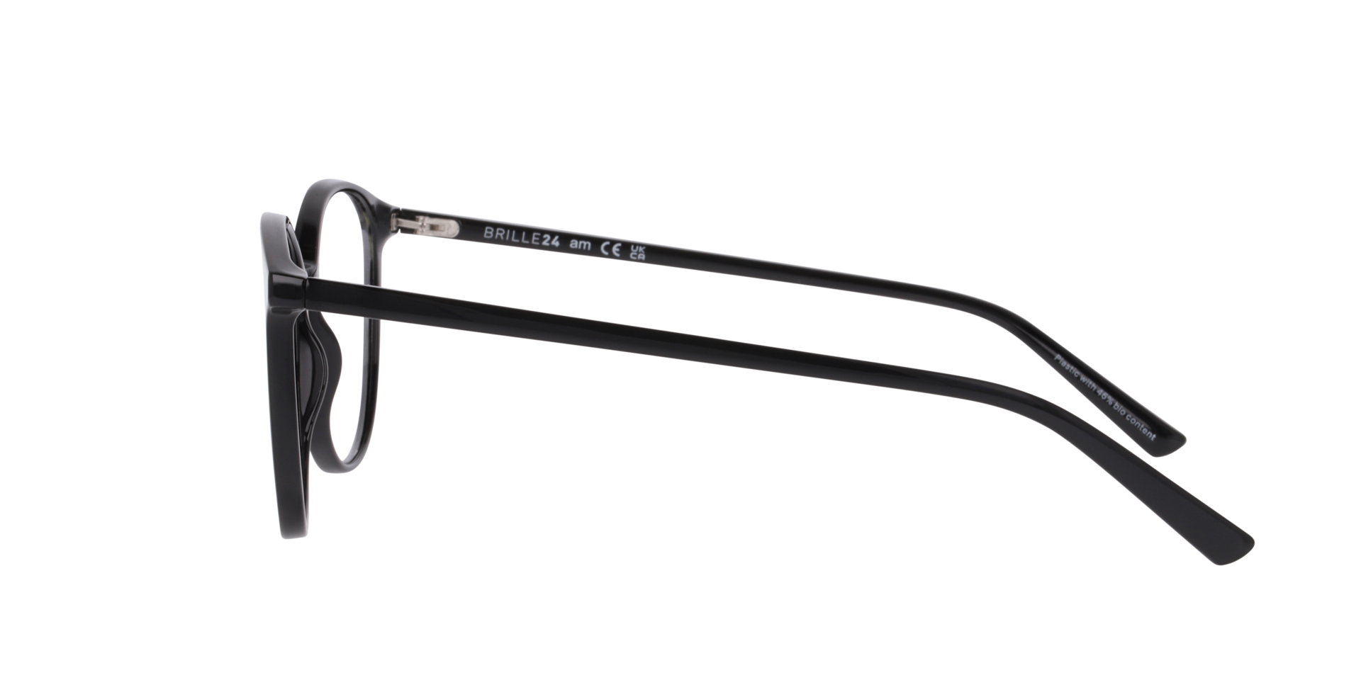 Riga Schwarz KunststoffEyeglass Frames von B24, Seitenansicht