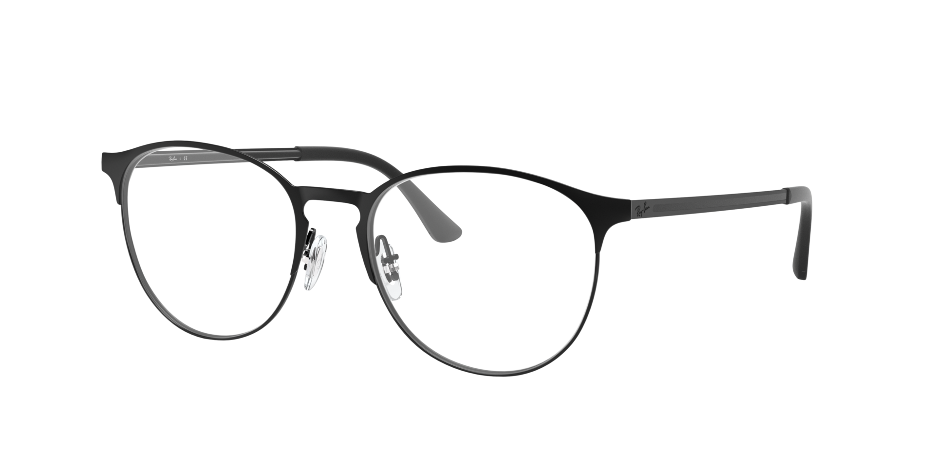 RB6375 Schwarz MetallEyeglass Frames von B24, Dreiviertelansicht