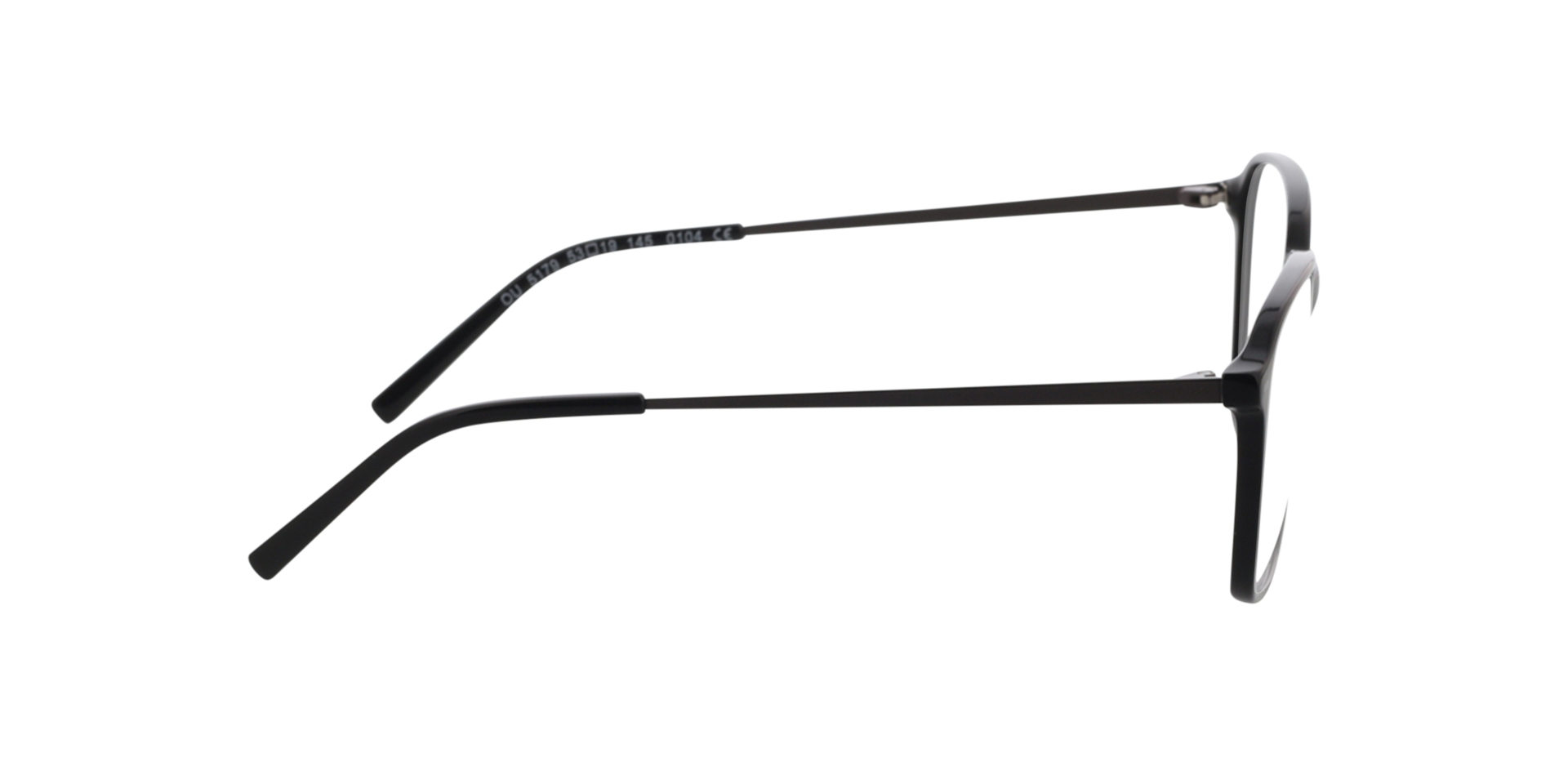Brandon Zwart  &  mat gunmetal AcetaatEyeglass Frames van B24, Zijaanzicht