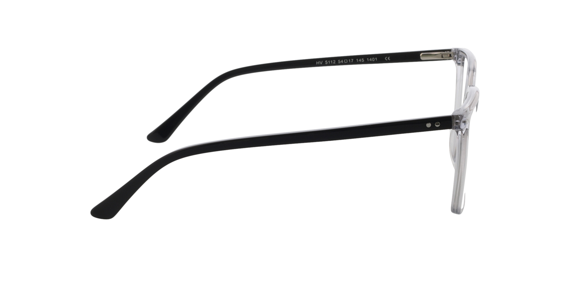 Lewis Kristal grijs  &  zwart AcetaatEyeglass Frames van B24, Zijaanzicht