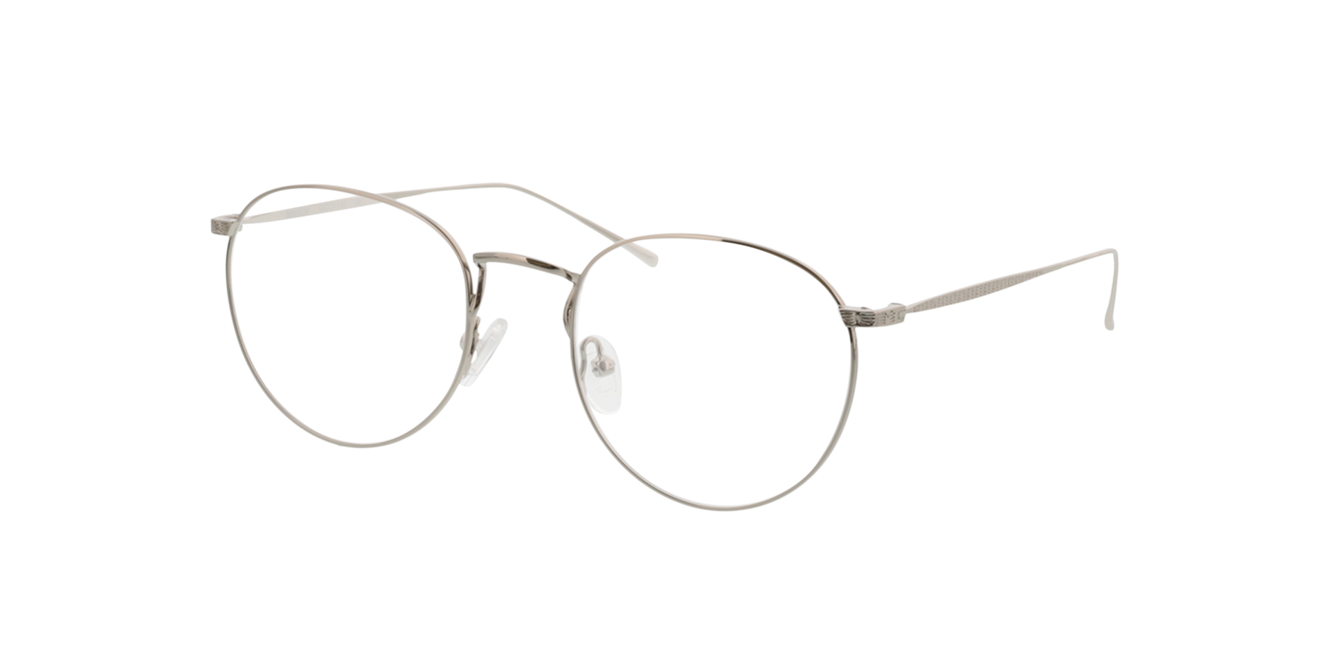 Macon Silber MetallEyeglass Frames von B24, Dreiviertelansicht