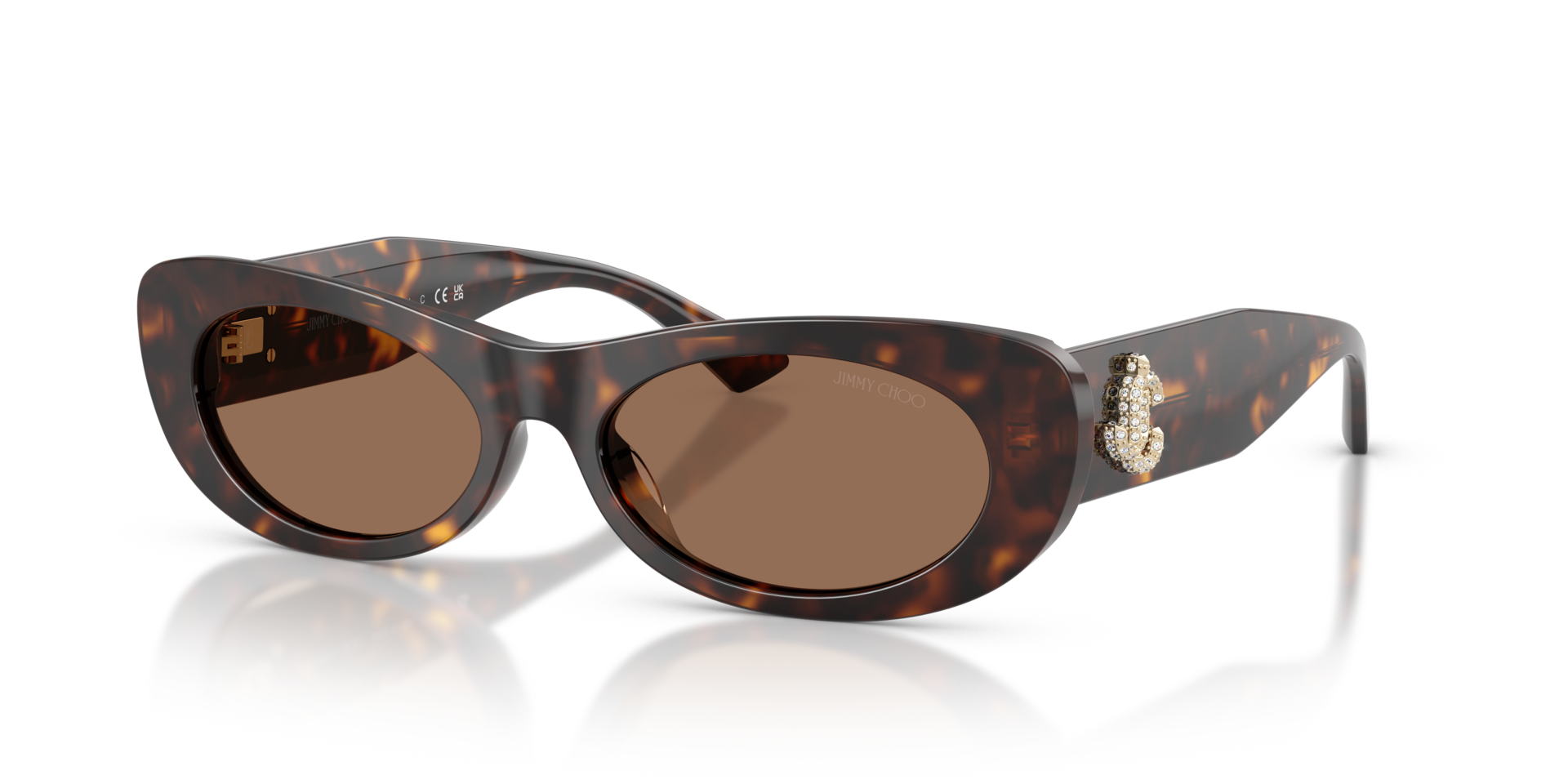 JC5038BU Havana AcetatSunglass Frames von B24, Dreiviertelansicht