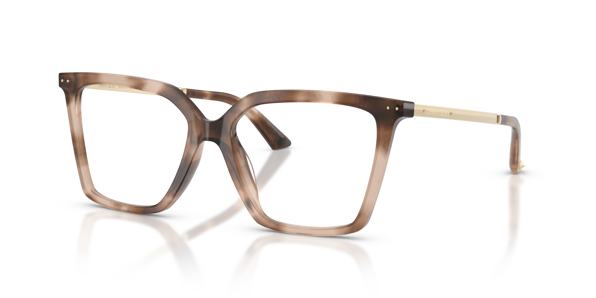 JC3054U Havana AcetatEyeglass Frames von B24, Dreiviertelansicht