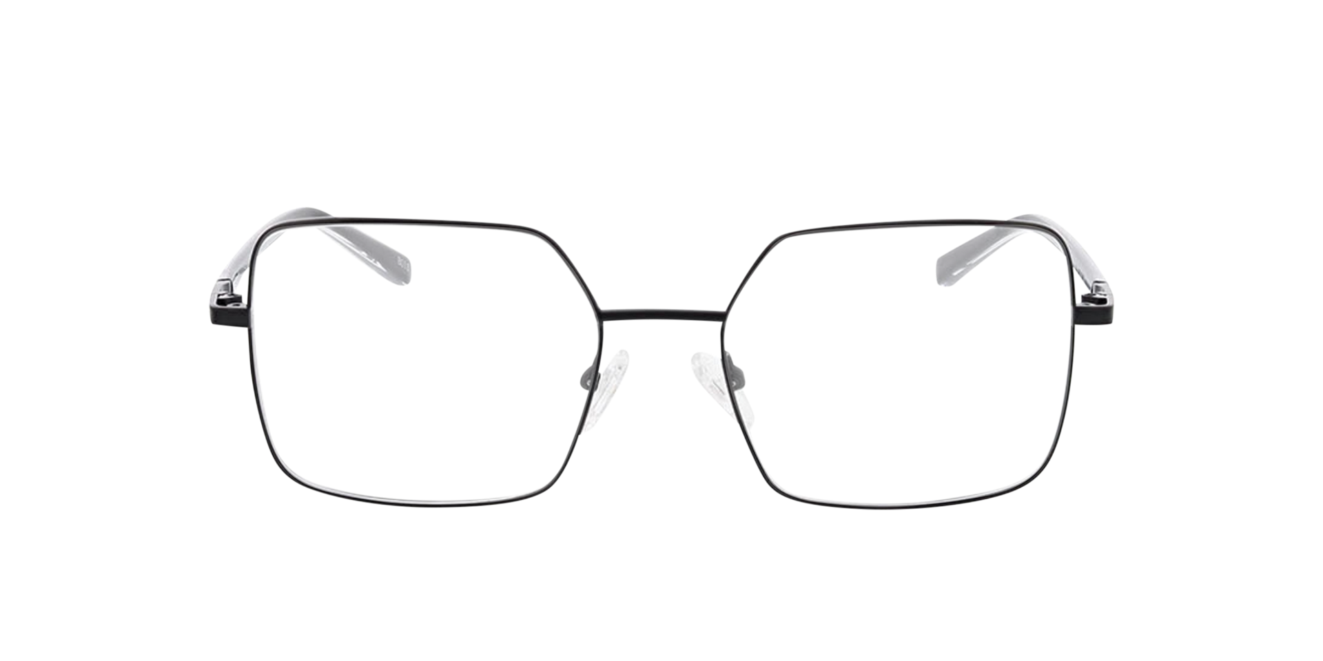 Florenz Schwarz MetallEyeglass Frames von B24, Vorderansicht