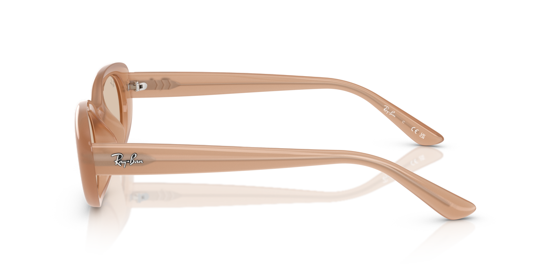 RB4441D Opal Beige KunststofSunglass Frames van B24, Zijaanzicht