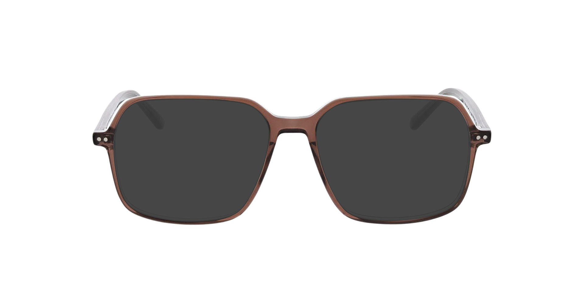 Aberdeen Tweelaags bruin kristal grijs AcetaatEyeglass Frames van B24, met getinte lenzen