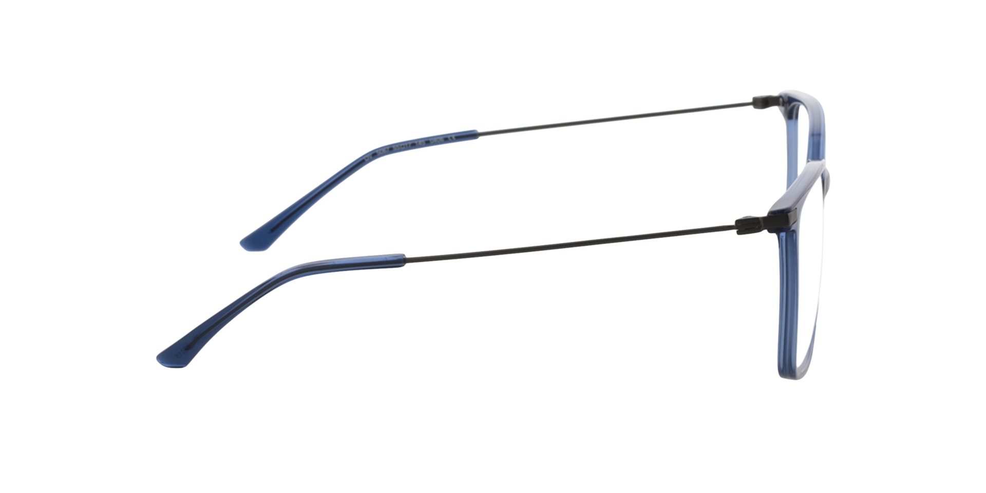Barney Matt Gun  &  Crystal Blue AcetatEyeglass Frames von B24, Seitenansicht