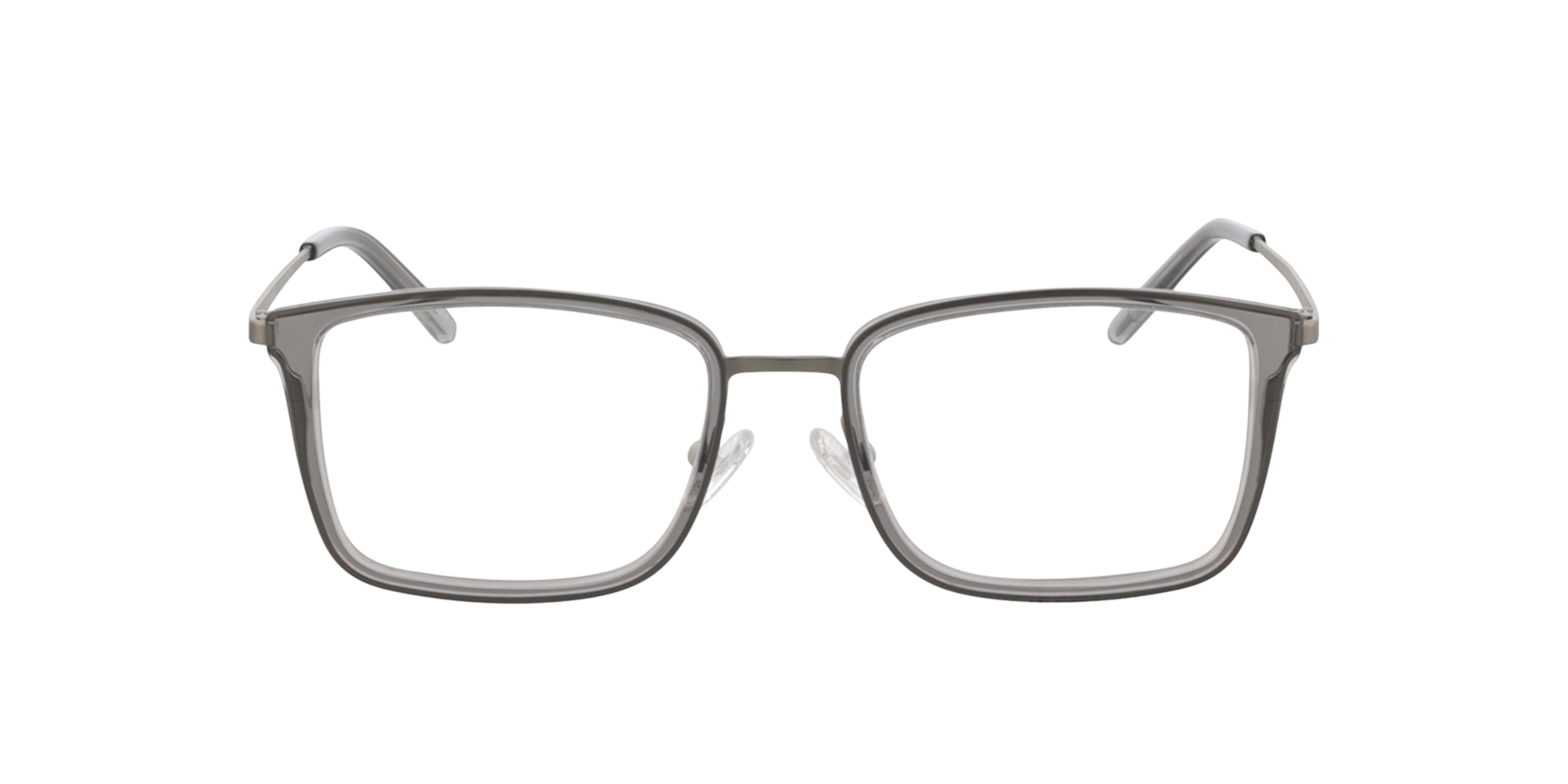 Panama Grijs  &  matzilver MetaalEyeglass Frames van B24, Vooraanzicht