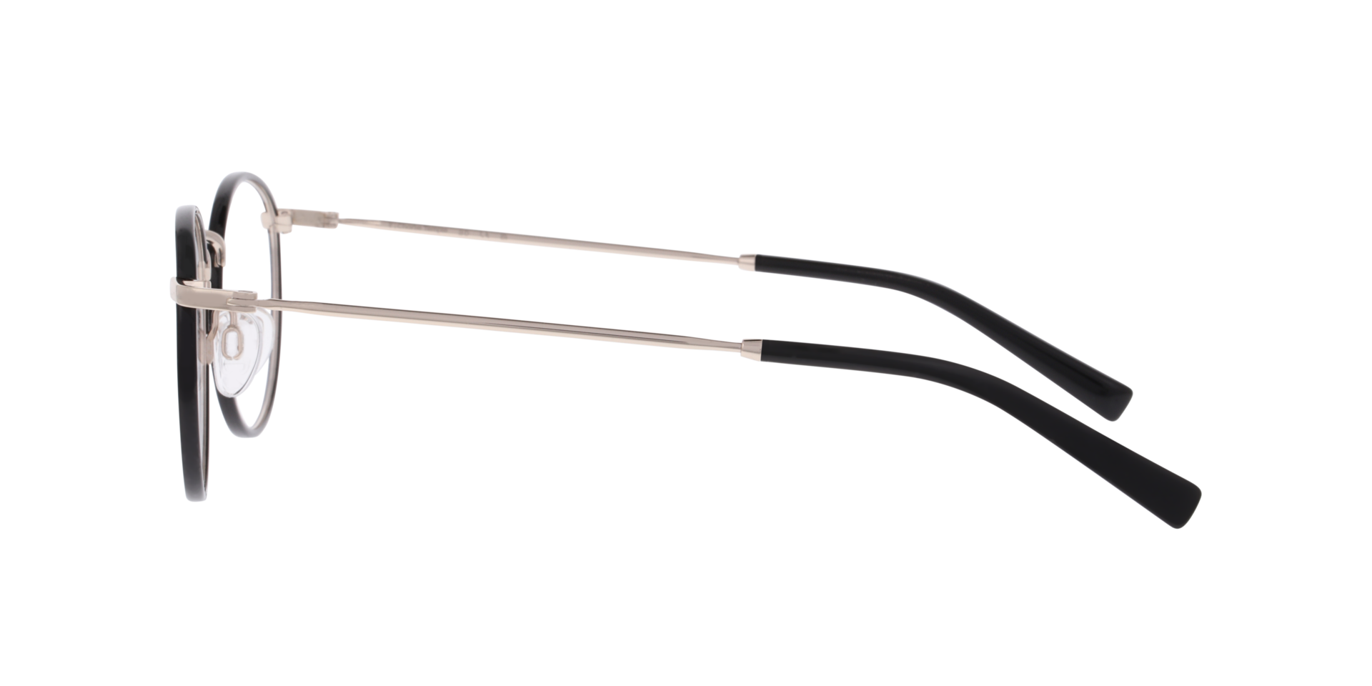 Duke Zwart op goud TitaanEyeglass Frames van B24, Zijaanzicht