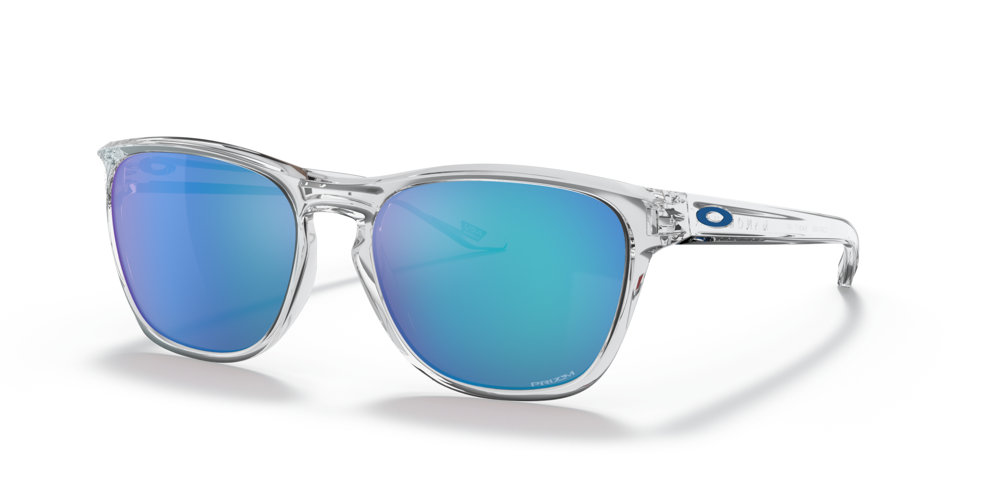 Manorburn Glanzend transparant KunststofSunglass Frames van B24, Hoekweergave