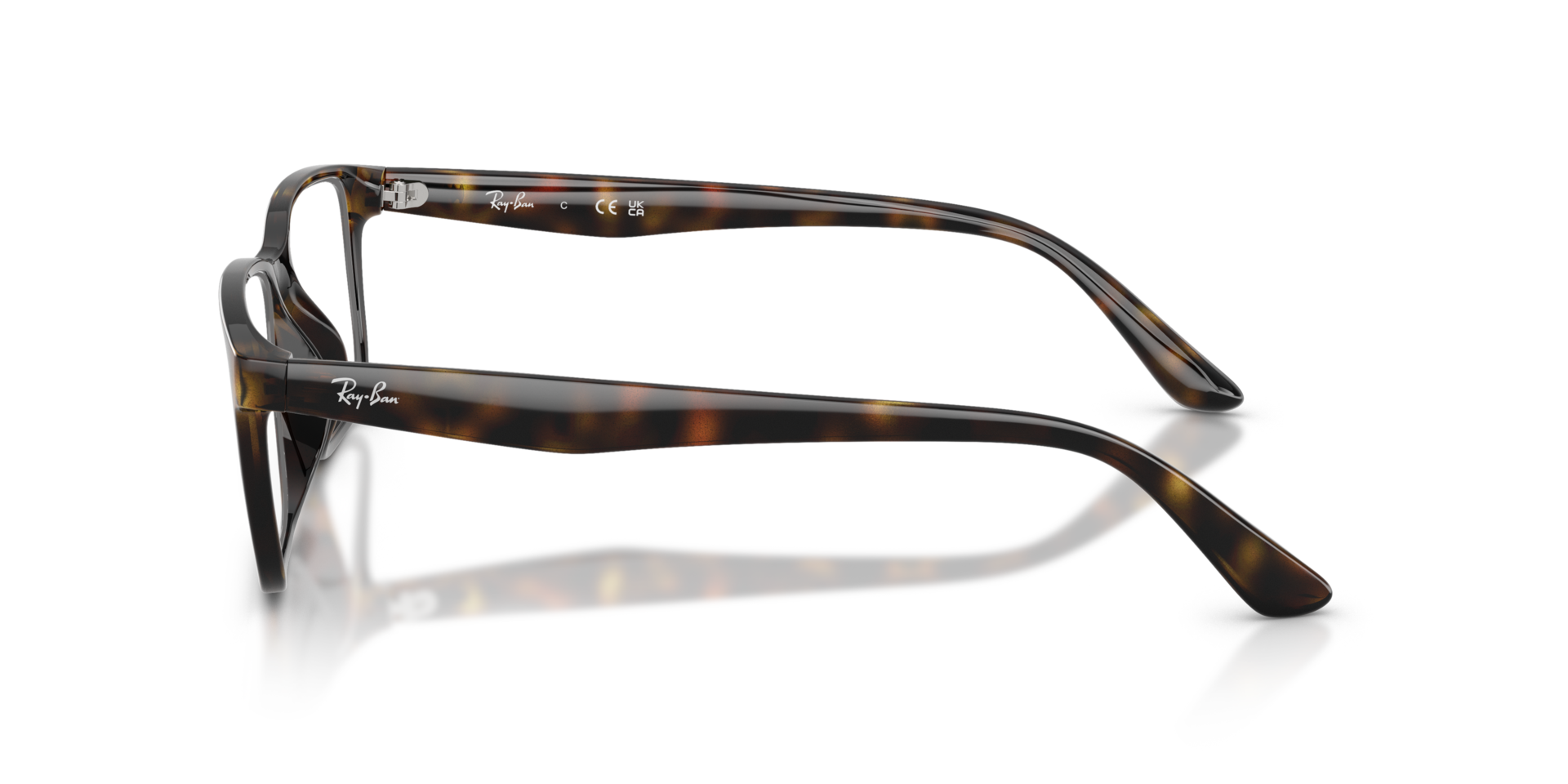 RB7241D Havana KunststofEyeglass Frames van B24, Zijaanzicht