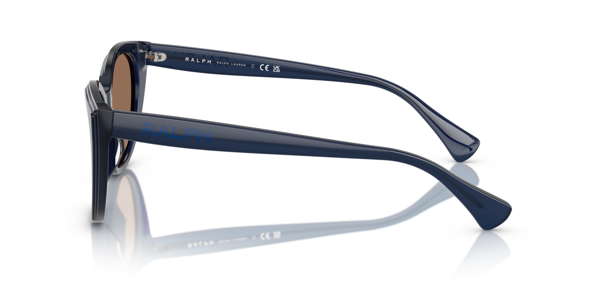RA5324U Shiny Transparent Opalescent Blue AcetaatSunglass Frames van B24, Zijaanzicht