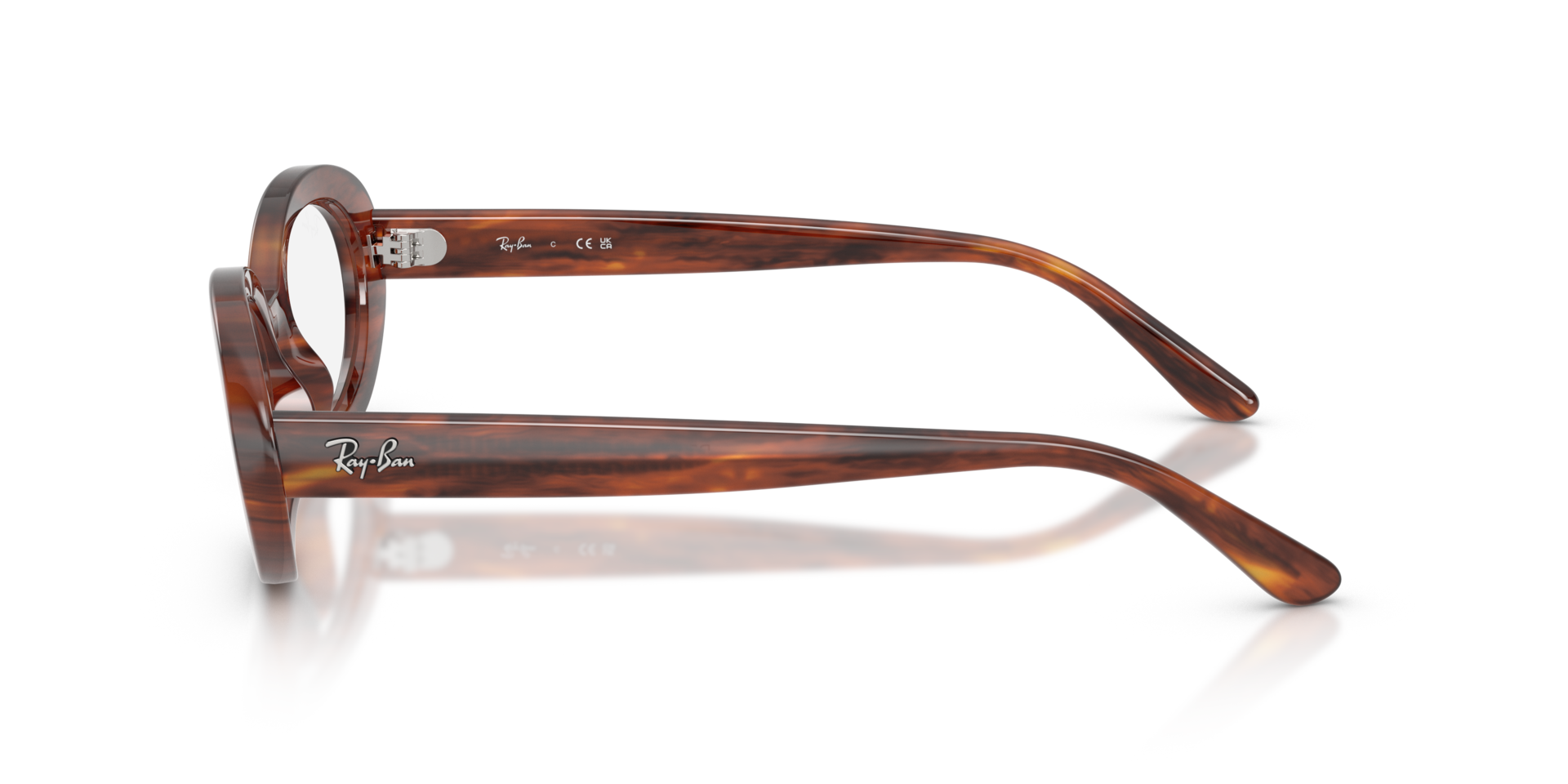 RB2223V Havana gestreift KunststoffEyeglass Frames von B24, Seitenansicht