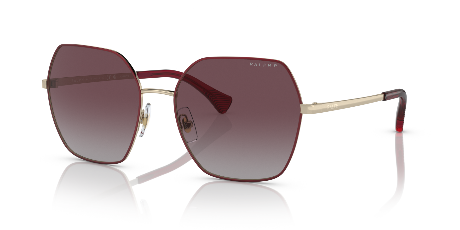 RA4138 Bordeaux MetaalSunglass Frames van B24, Hoekweergave