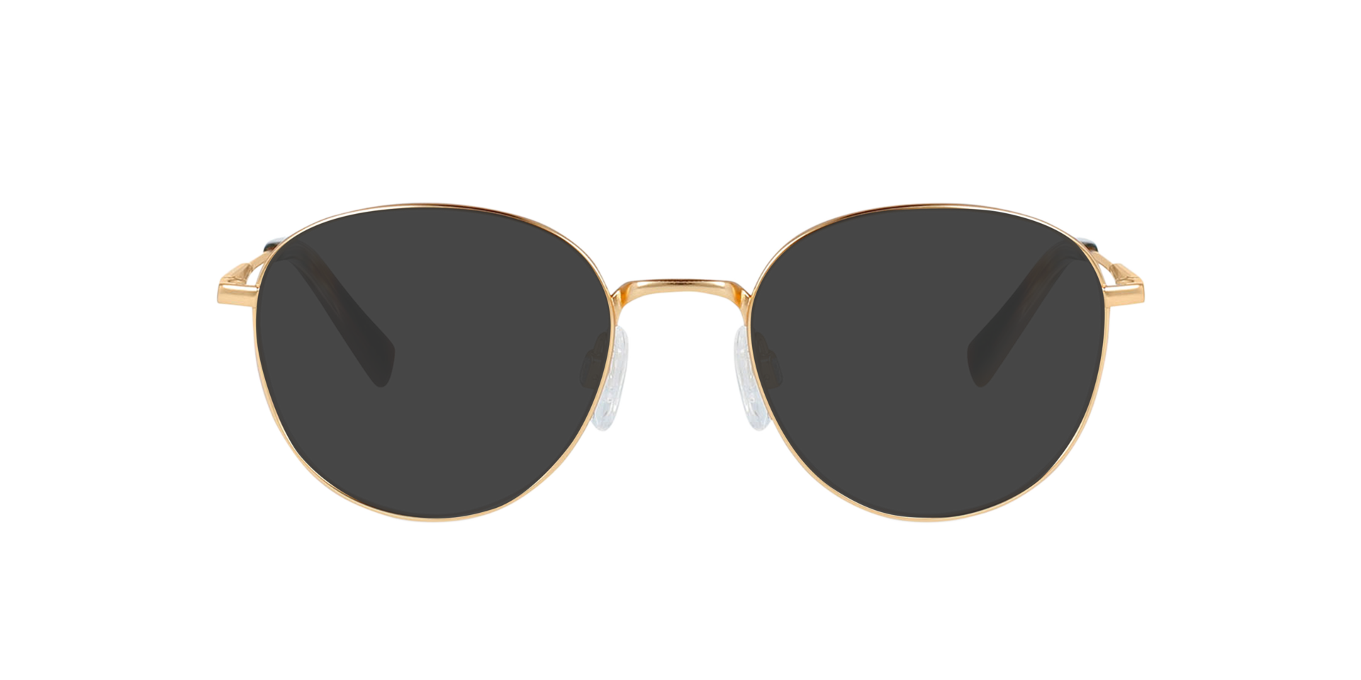 Luke Light Gold Titanium TitanEyeglass Frames von B24, mit getönten Gläsern
