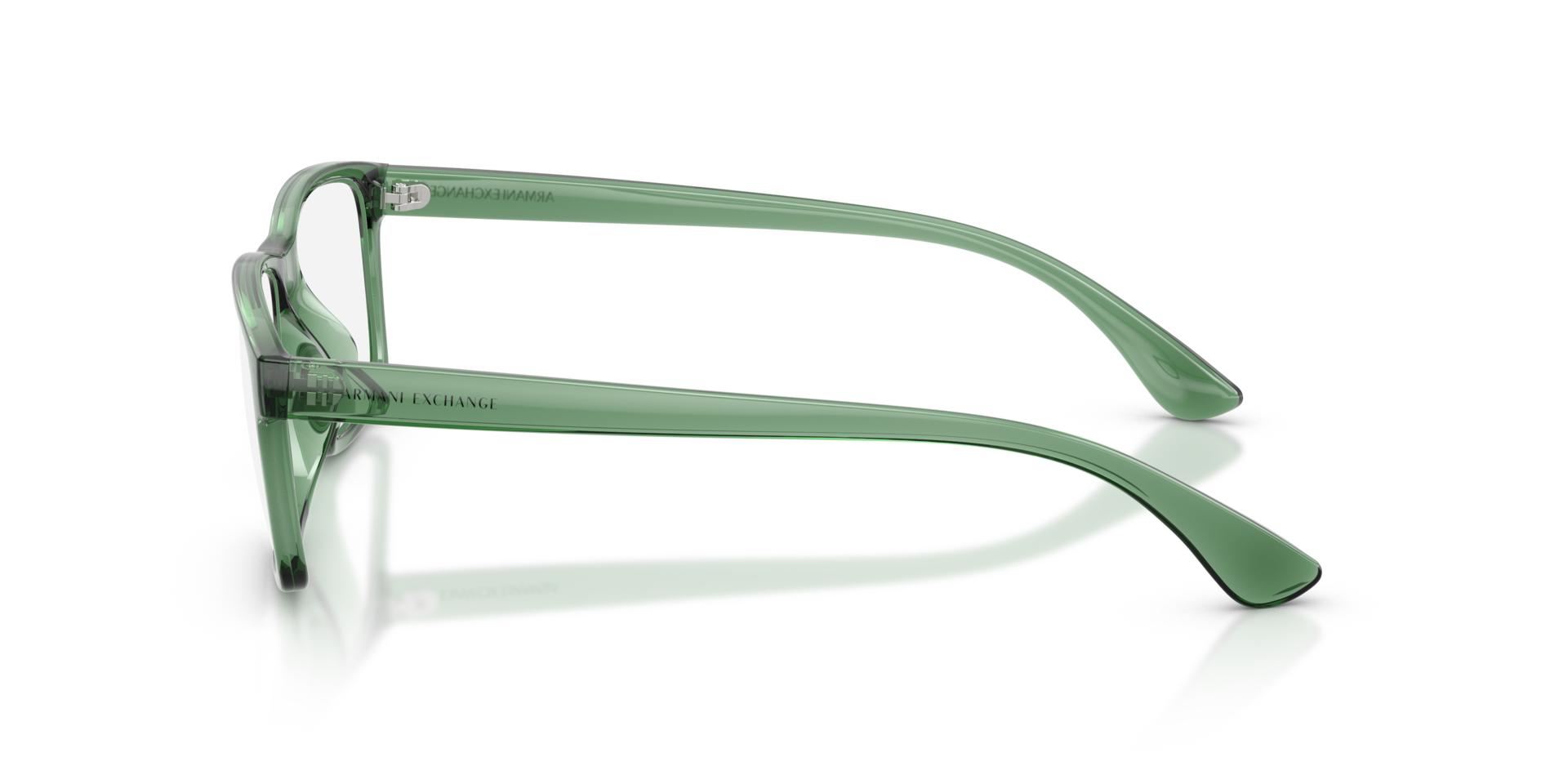 AX3083U Shiny Transparent Green KunststoffEyeglass Frames von B24, Seitenansicht