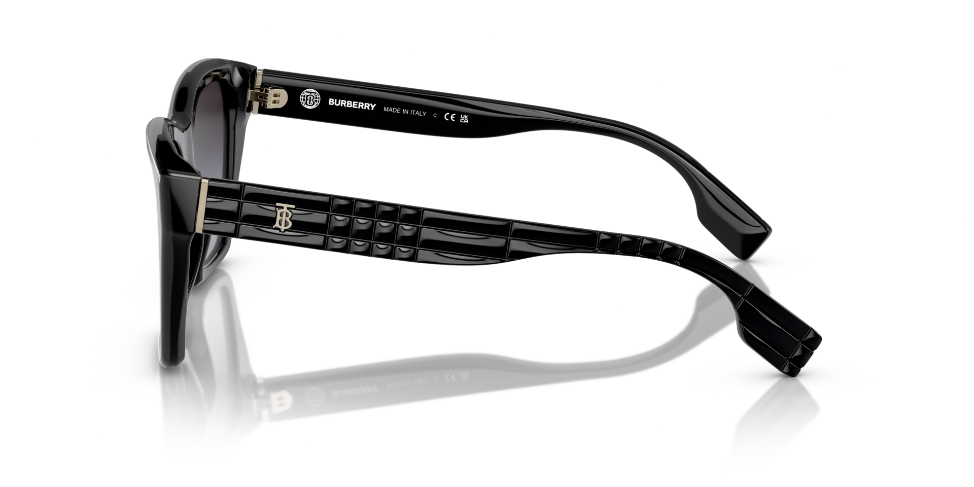 BE4391 Schwarz AcetatSunglass Frames von B24, Seitenansicht