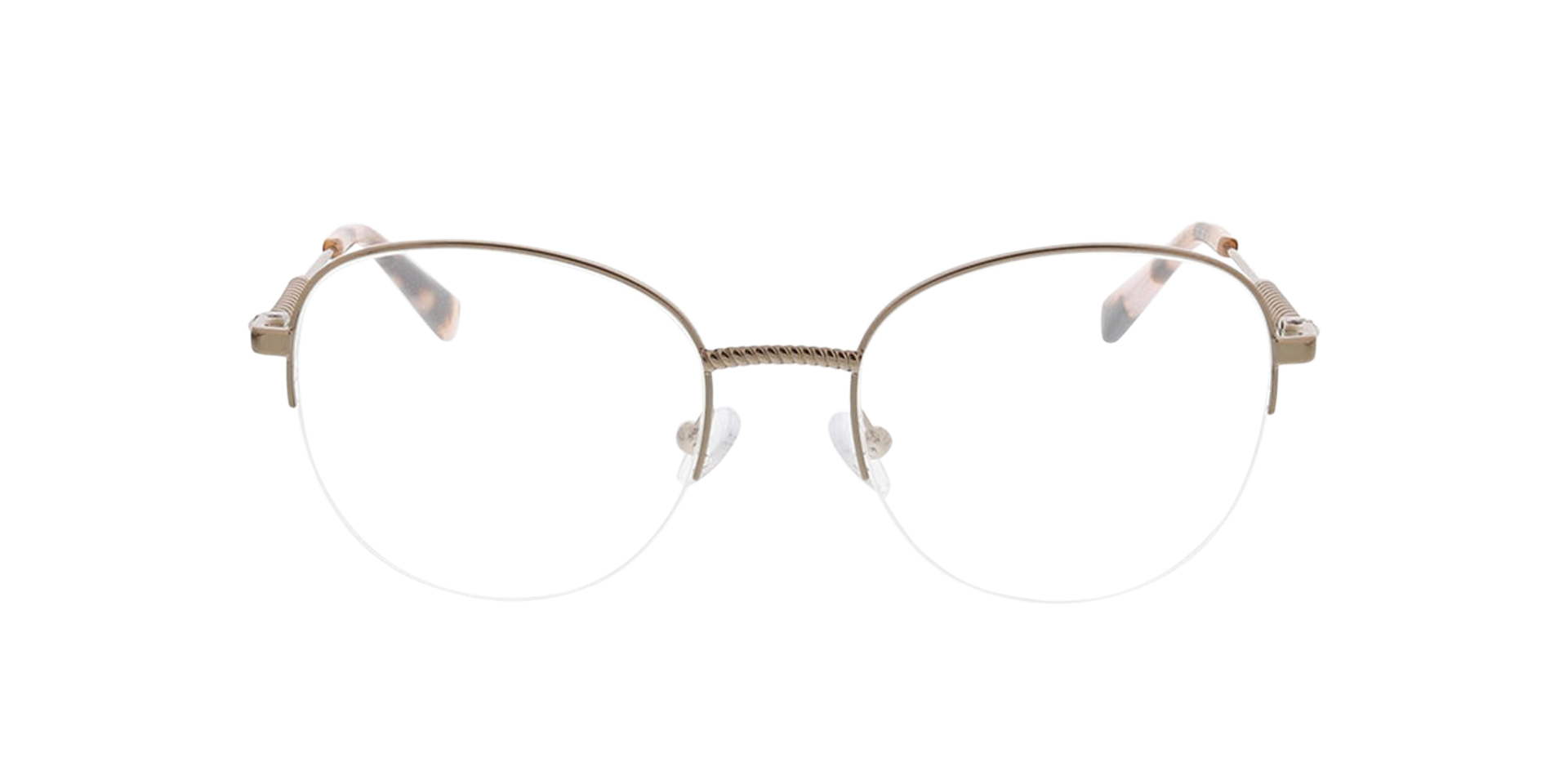 Valencia Roze goud &  lichtroze Havana MetaalEyeglass Frames van B24, Vooraanzicht