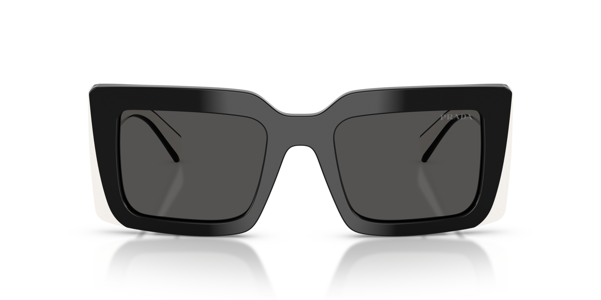 PR D01S Schwarz AcetatSunglass Frames von B24, Vorderansicht