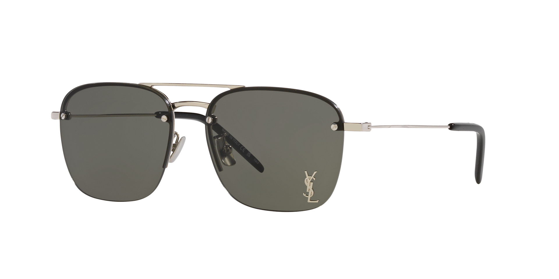 SL 309 M Zilver MetaalSunglass Frames van B24, Hoekweergave