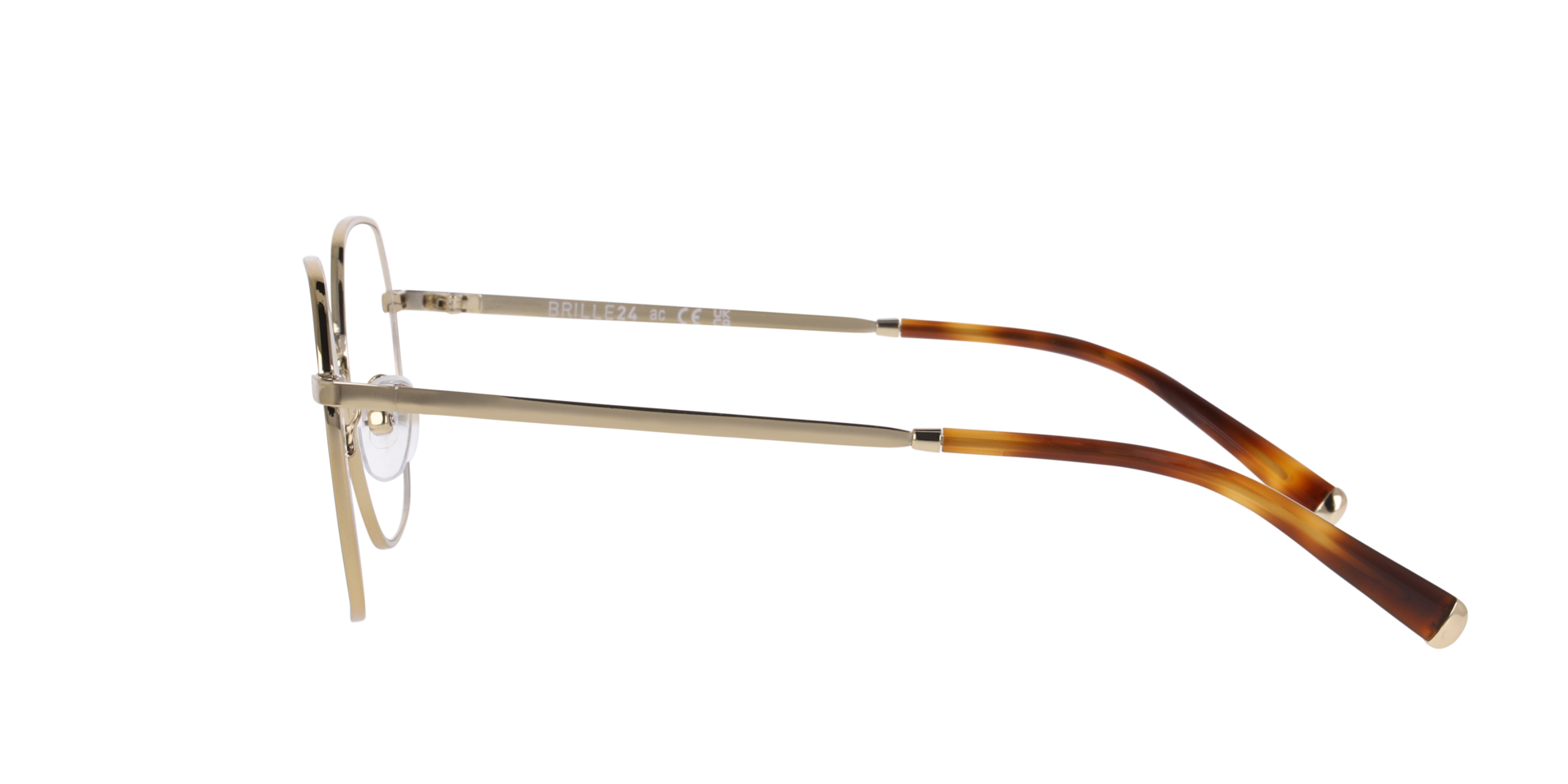 Honolulu Goud MetaalEyeglass Frames van B24, Zijaanzicht