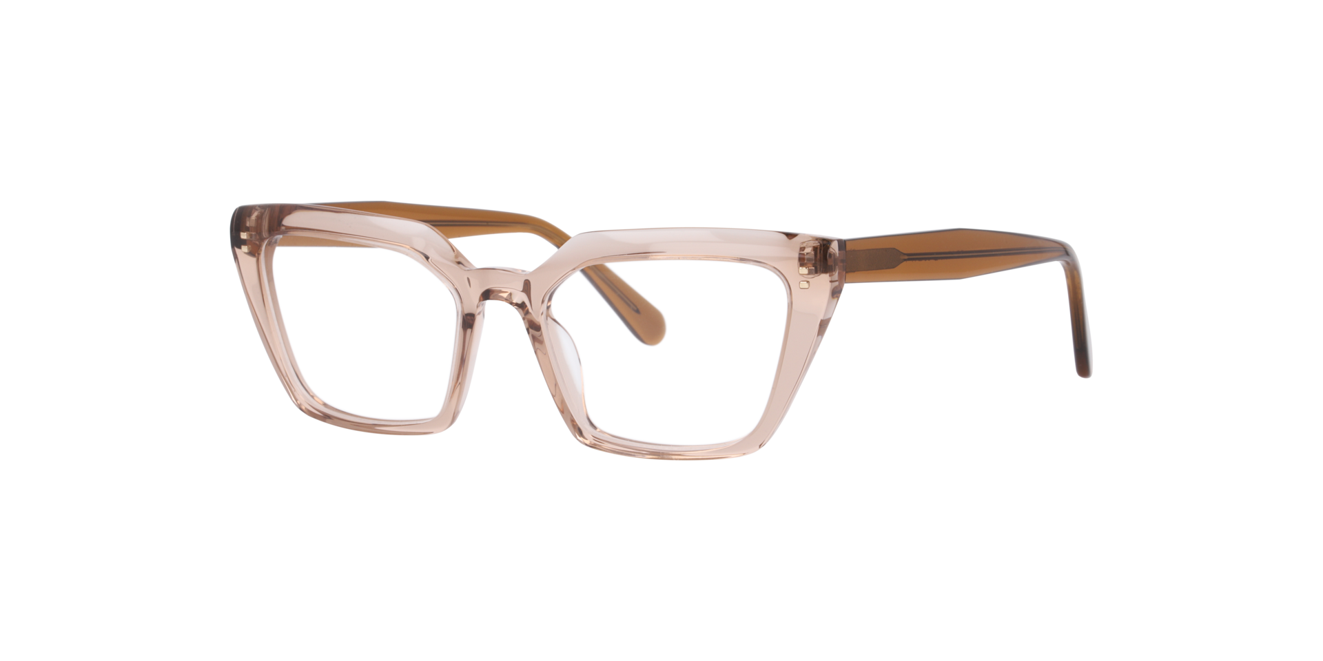 Victoria Crystal Beige AcetatEyeglass Frames von B24, Dreiviertelansicht