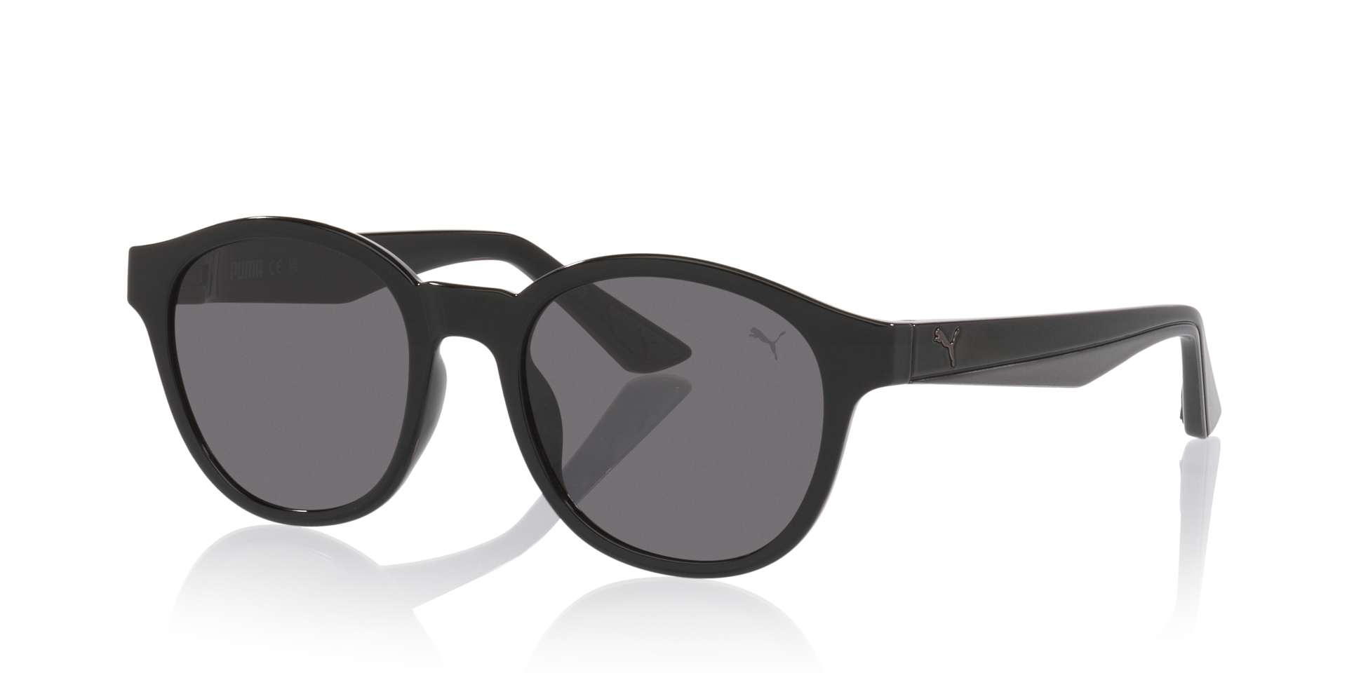 Pu0522S Zwart KunststofSunglass Frames van B24, Hoekweergave