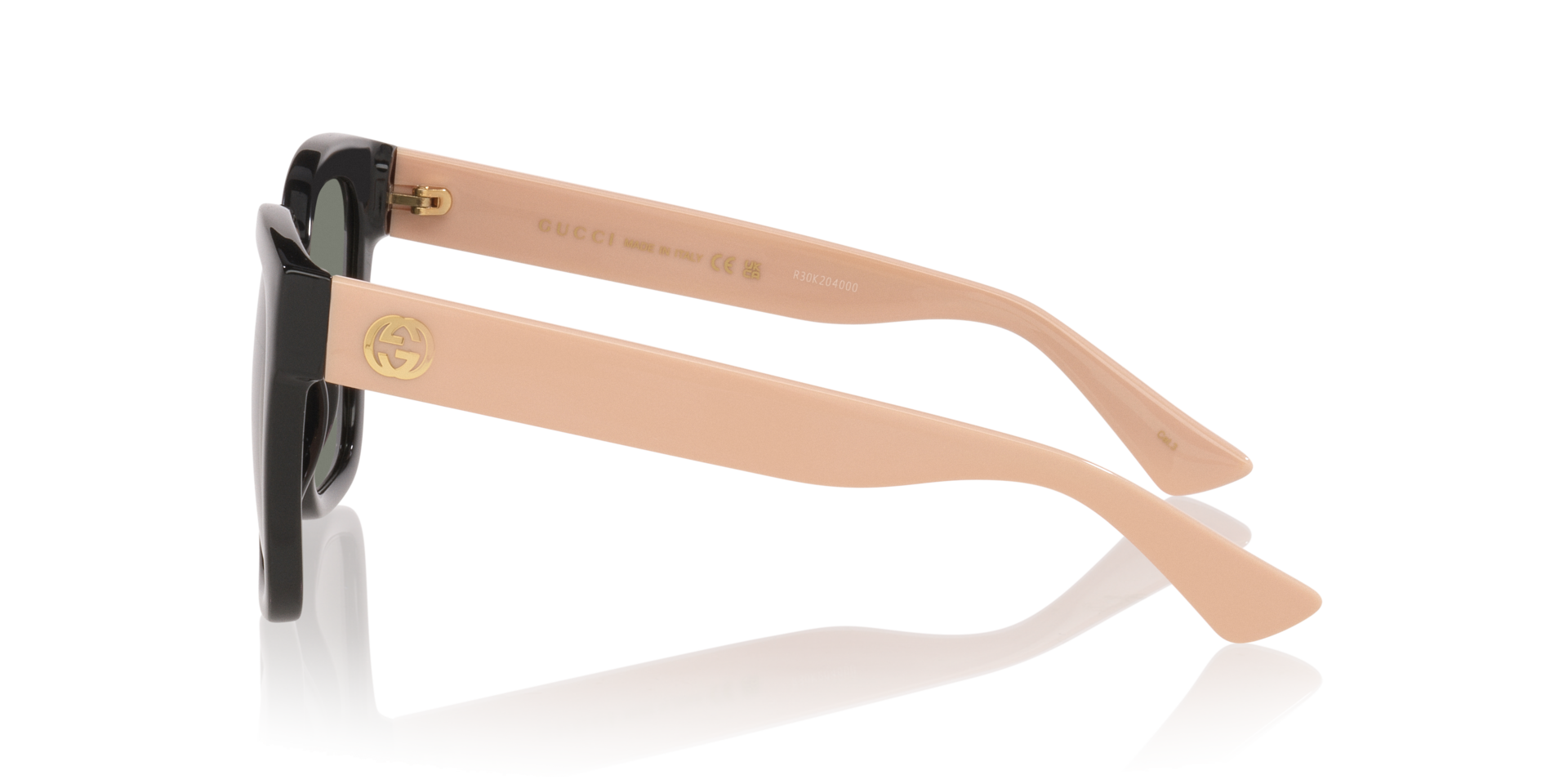 GG1338S Glänzendes Schwarz KunststoffSunglass Frames von B24, Seitenansicht
