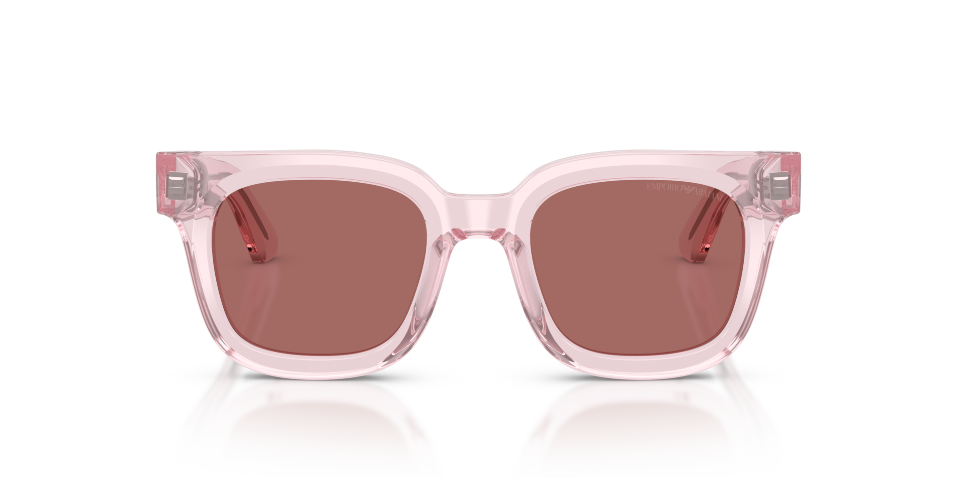 EA4271 Shiny Transparent Pink AcetaatSunglass Frames van B24, Vooraanzicht