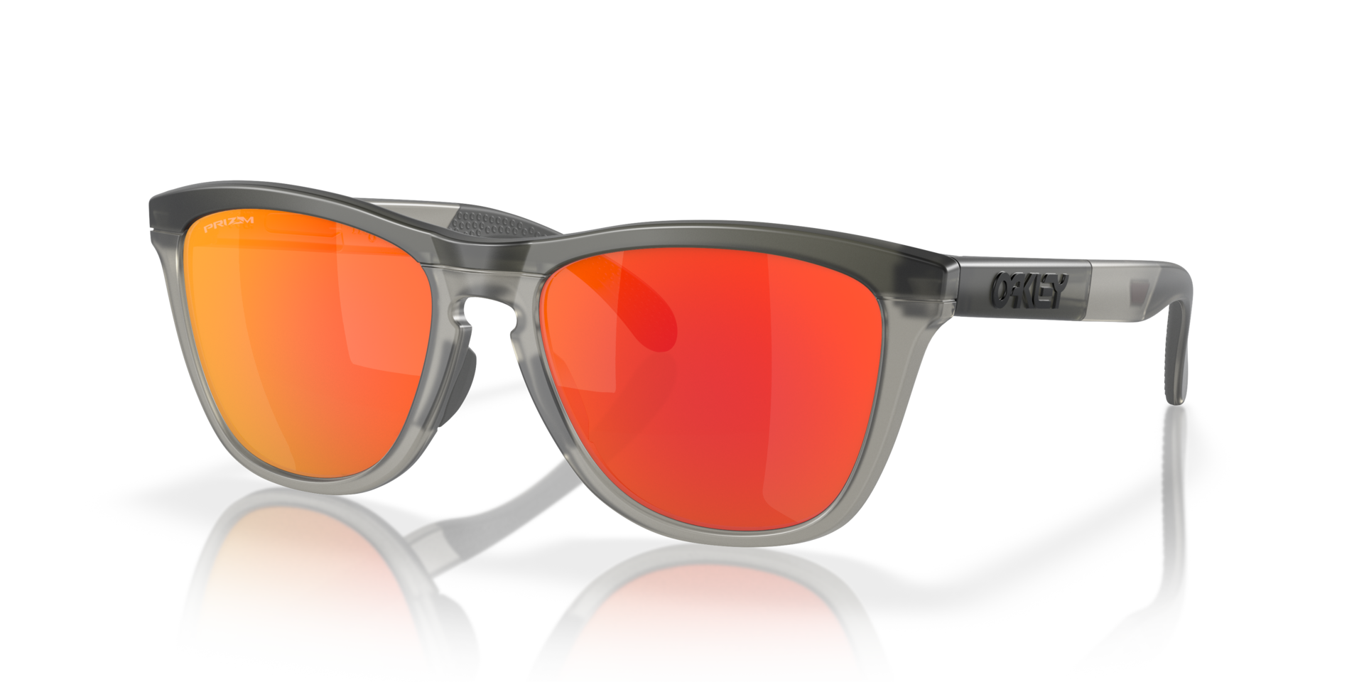 Frogskins™ Range Mat grijs smoke & grijze inkt KunststofSunglass Frames van B24, Hoekweergave