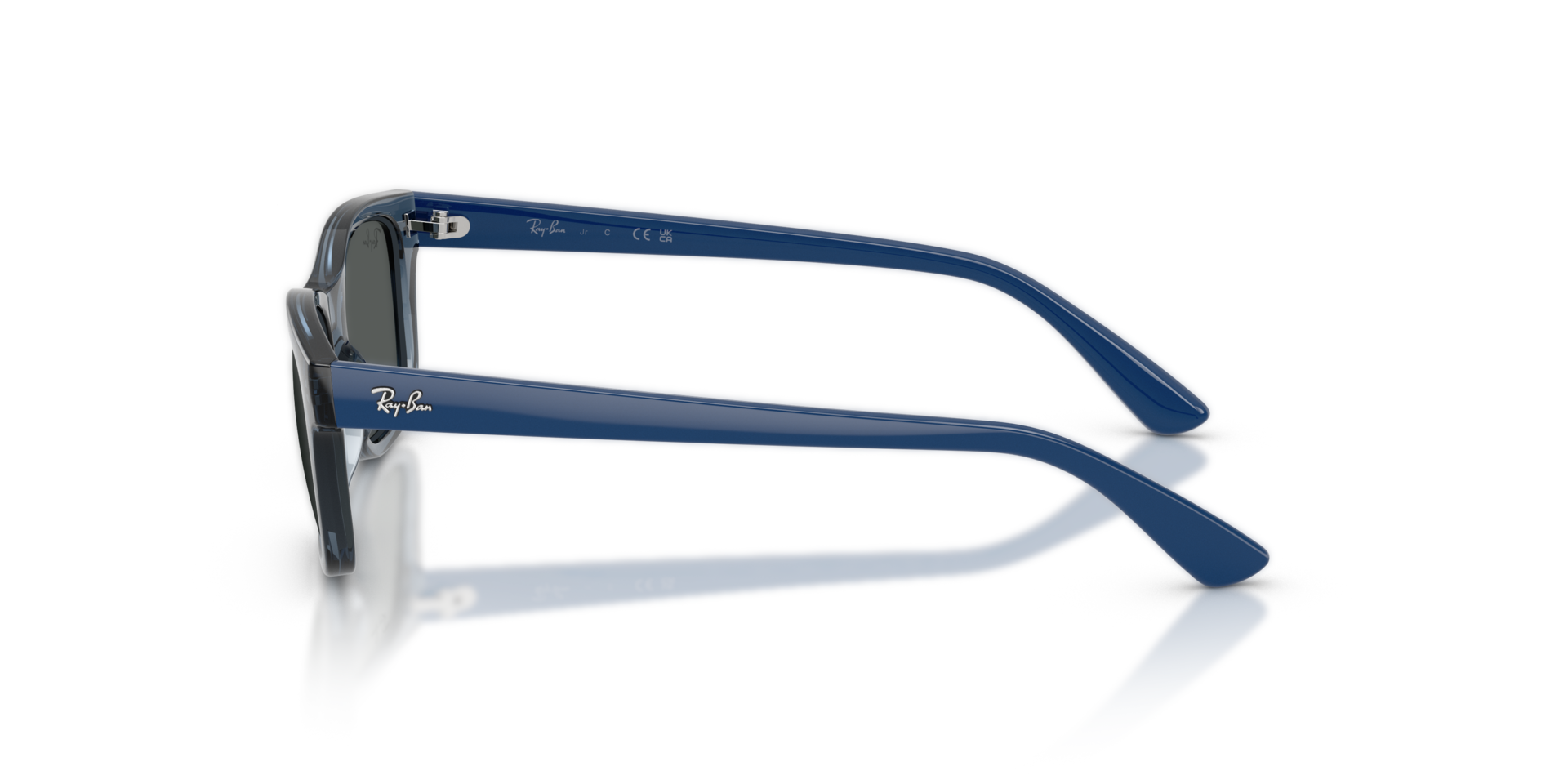 RB9086S Transparant blauw KunststofSunglass Frames van B24, Zijaanzicht