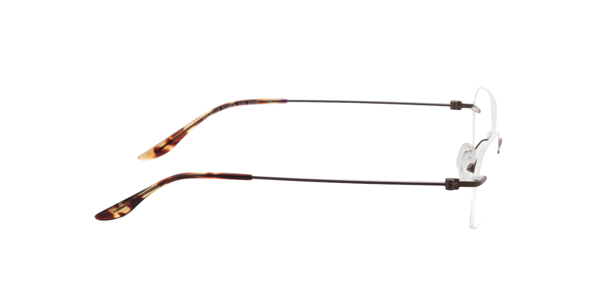Westwood Bruin MetaalEyeglass Frames van B24, Zijaanzicht