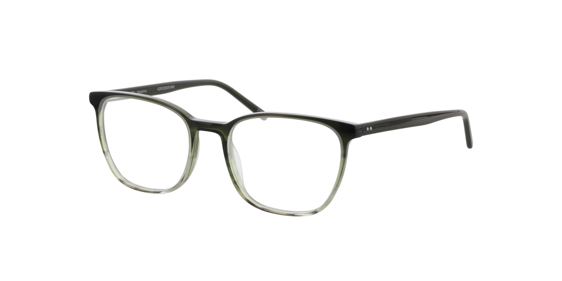 Hawkins Gradient Green Horn  &  Green AcetatEyeglass Frames von B24, Dreiviertelansicht