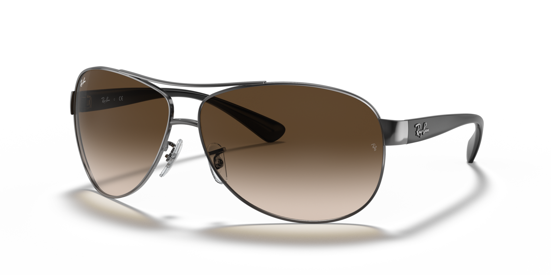 RB3386 Gunmetal MetallSunglass Frames von B24, Dreiviertelansicht